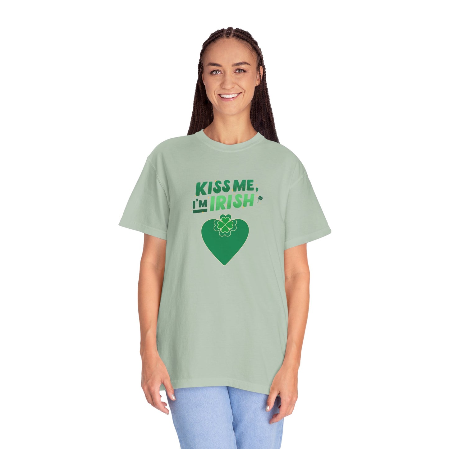 St. Patrick's Day T-Shirt Unisex Comfort Colors Relaxed Fit Garment-Dyed Tee 4 Leaf Clover Shirt Irish Themed Gift
