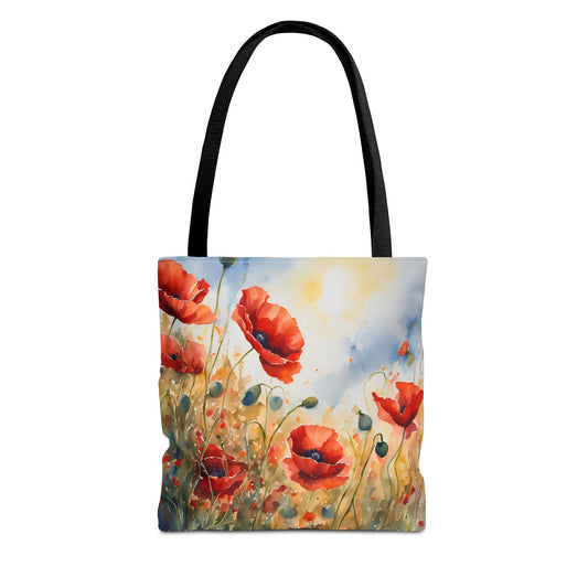 Floral Design Field of Flowers Tote Floral Grocery Wildflower Shopping Bag Cottage Core Gift Bag Boho Bag Poppy Tote Mom Gift