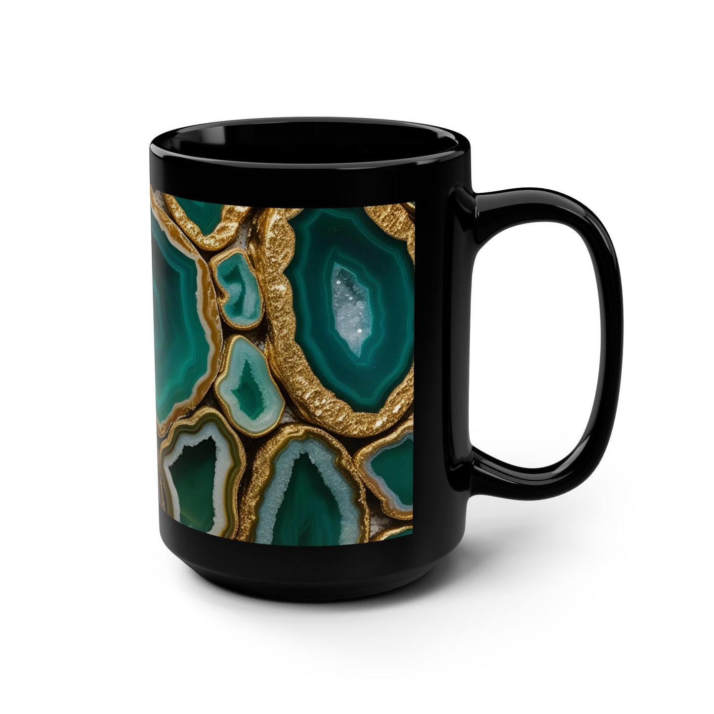Ceramic Coffee Mug Quartz-Inspired Image Agate Nature Rock Lover Ceramic Tea Cup Gemstone Lover Geode Agate Look Ceramic Mug