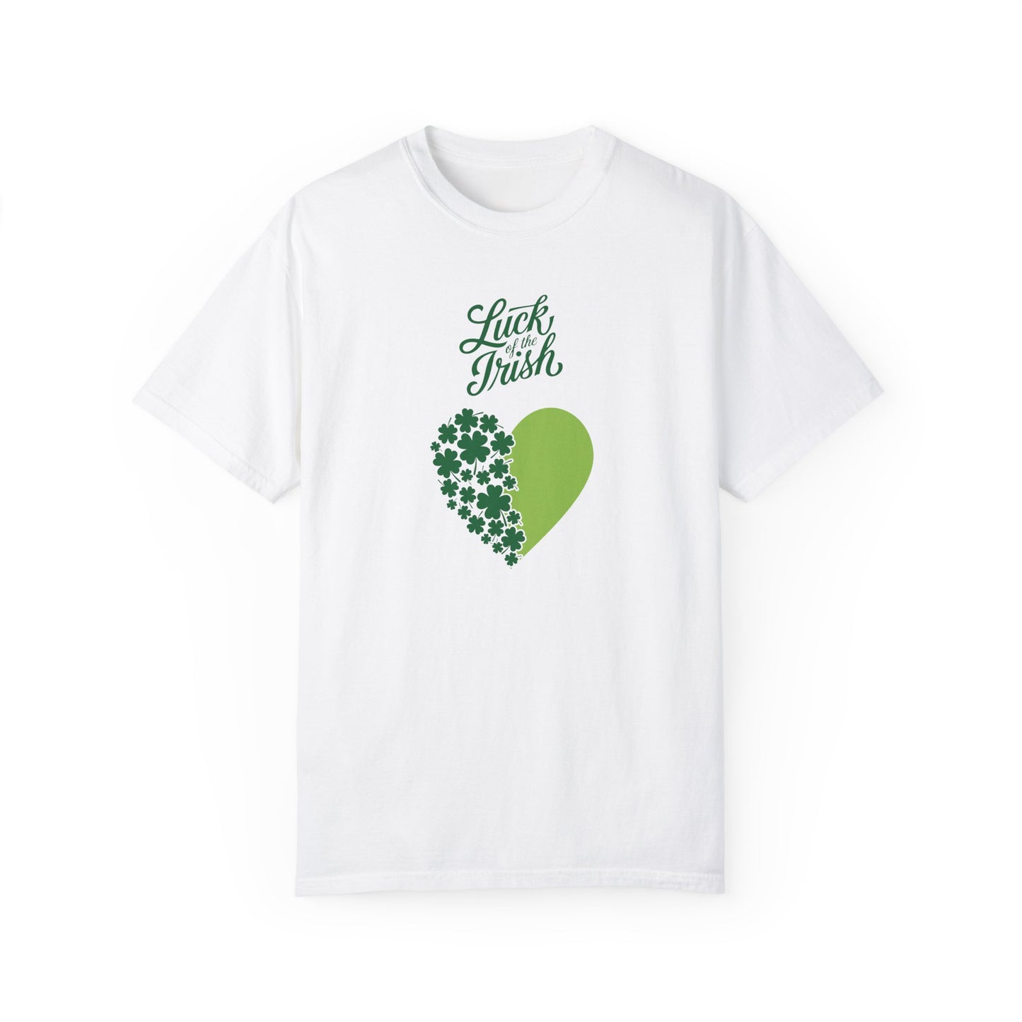 St. Patrick's Day T-Shirt Unisex Comfort Colors Relaxed Fit Garment-Dyed Tee 4 Leaf Clover Shirt Irish Themed Gift