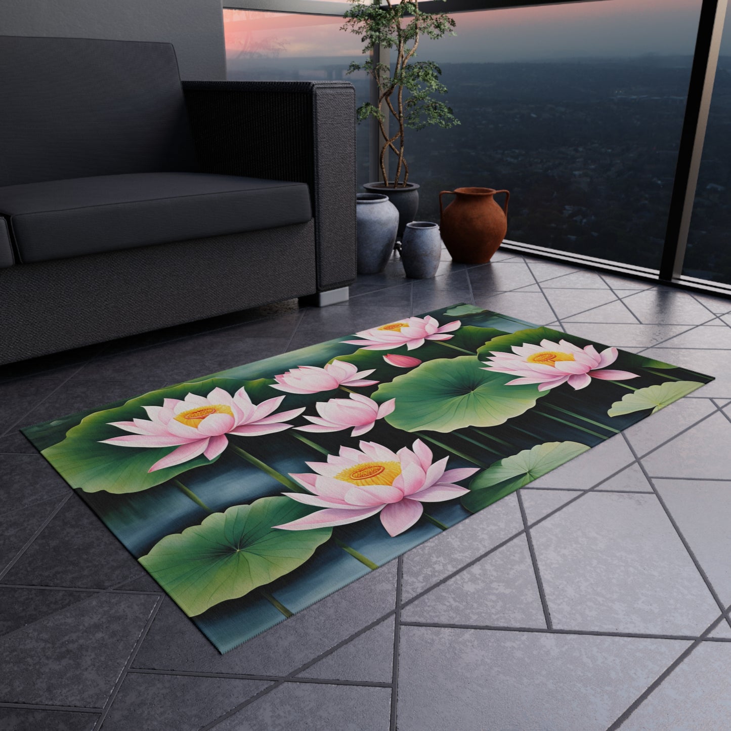 High-Quality Chenille Outdoor Rug with No-Skid Backing Cozy Outdoor Carpet Patio Decor Gazebo Rug Pool Area Decor Outdoor Kitchen Carpet