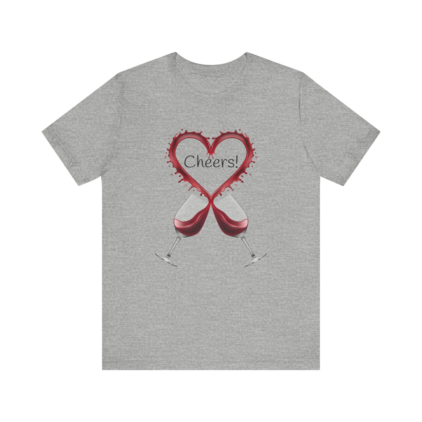Red Wine Glass Cheers T-Shirt | Foodie Wine Lover Unisex Culinary Gift Tee