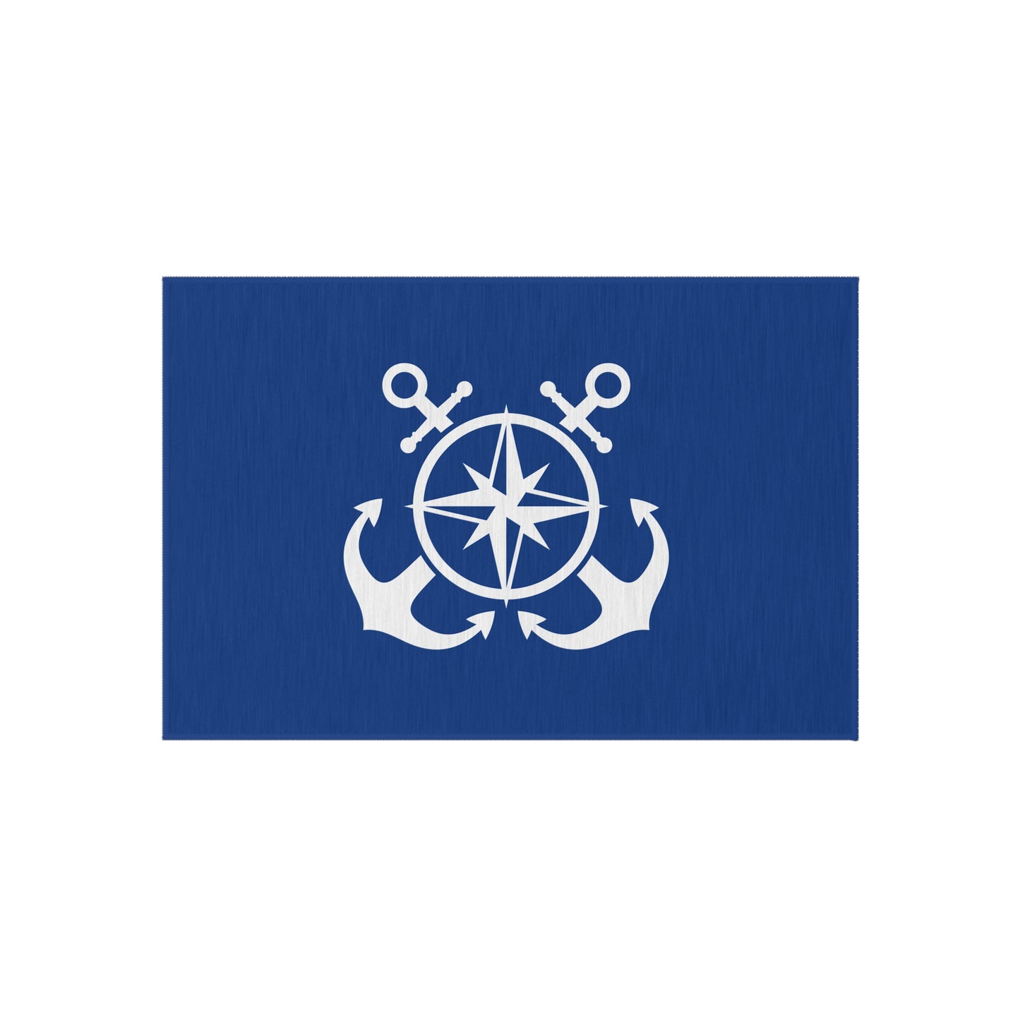 Anchor Design Chenille Outdoor Rug with No-Skid Backing Cozy Outdoor Patio Carpet Oceanic Decor Gazebo Rug Pool Area Decor Kitchen Carpet