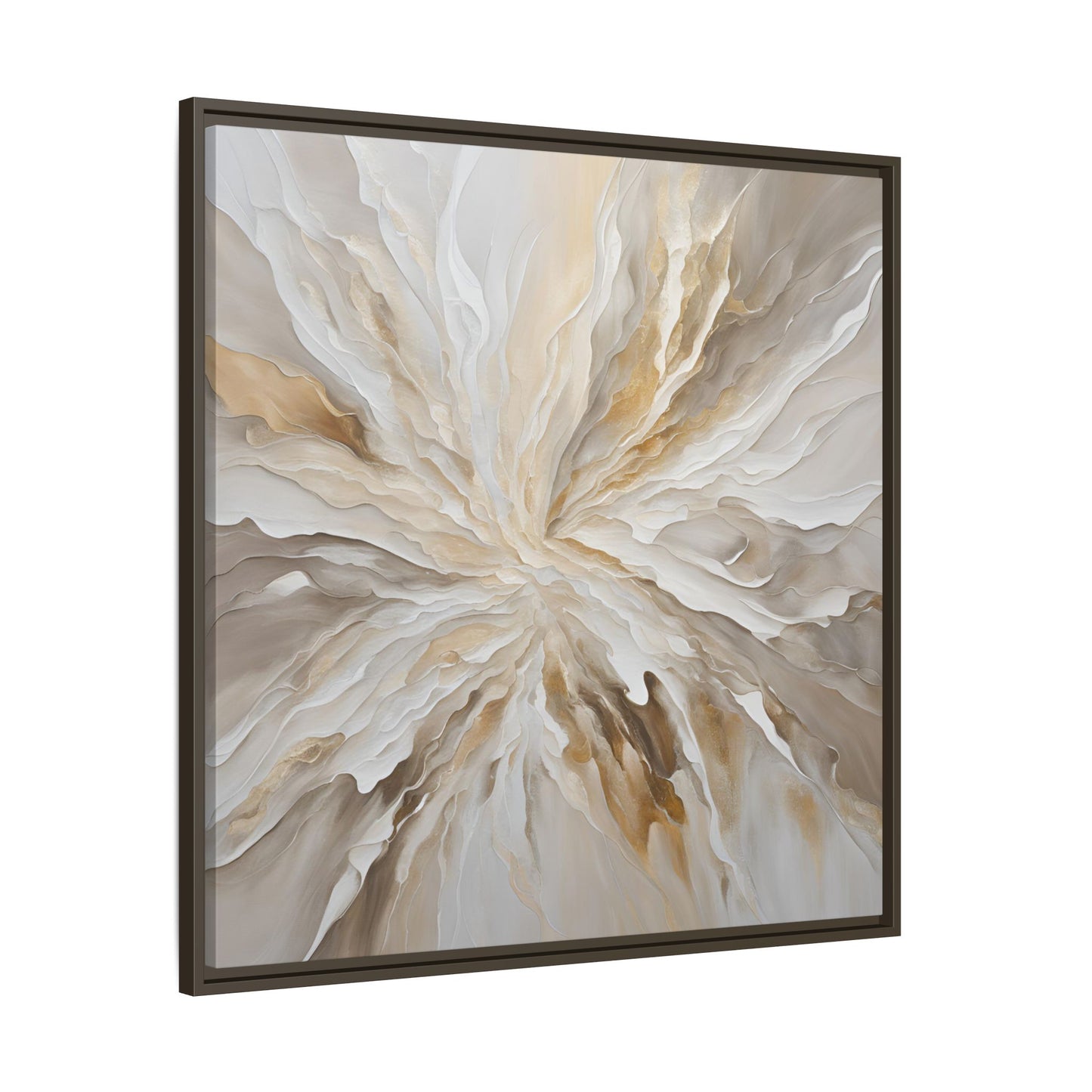 Modern Abstract Floral Design Unique Framed Canvas Wall Art Starburst Gift Nature Lover Gift Garden Lover Gift 3 frame colors