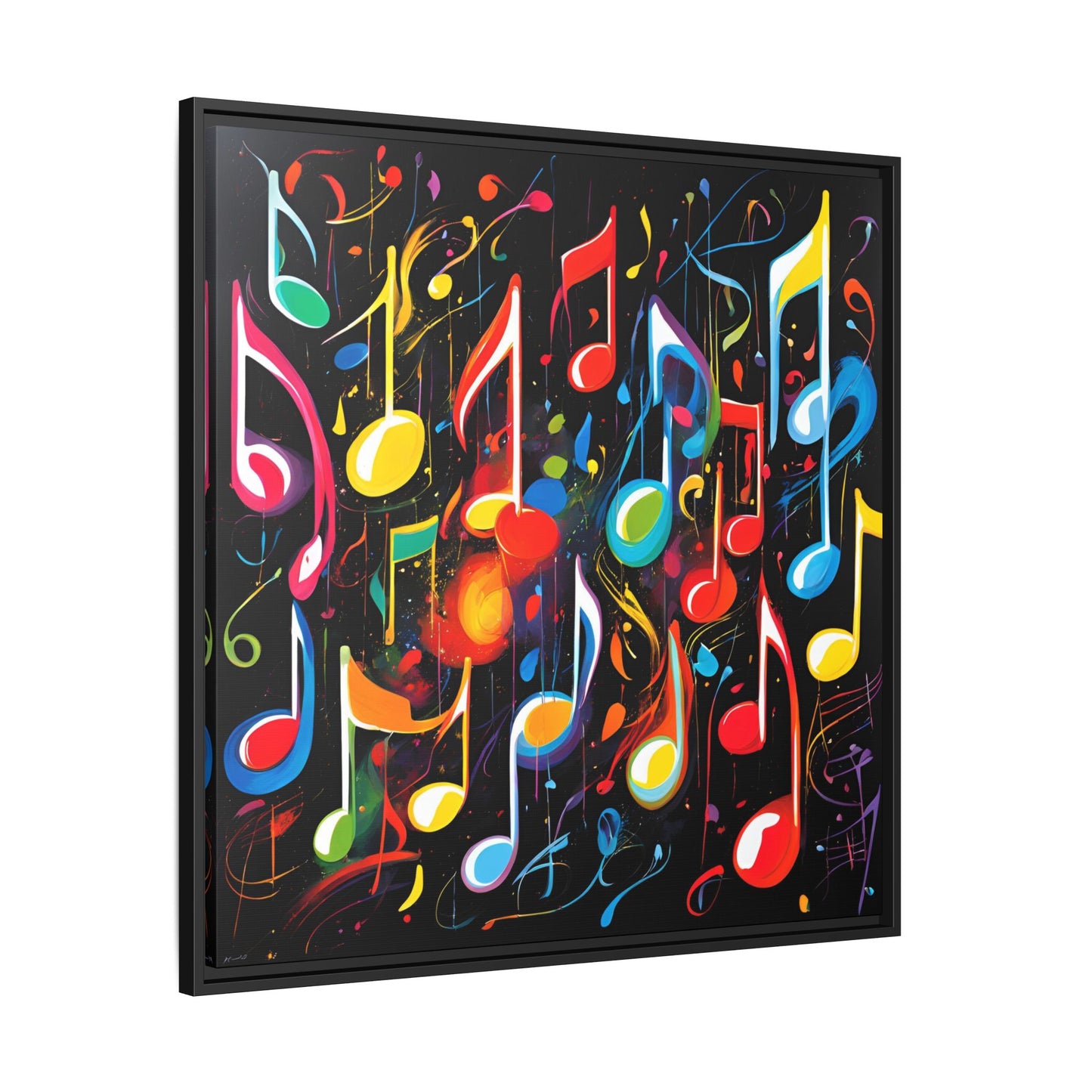 Modern Music-Themed Print Abstract Design Unique Framed Canvas Print Treble Clef Note Wall Art Music Lover Gift Decor 3 frame colors