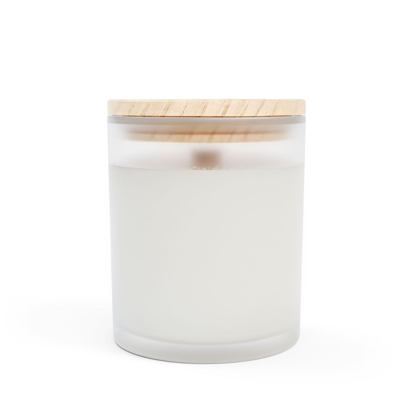 Artisanal Coconut Soy Frosted Glass Candle with Wooden Wick and Raw Maple Lid 11 oz Hand Poured Candle for New Home Owner 50 hrs burn time
