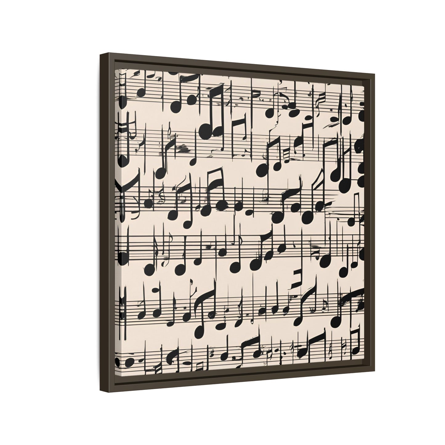 Music-Themed Print Abstract Sheet Music Design Unique Framed Canvas Print Treble Clef Note Wall Art Music Lover Gift Decor 3 frame colors