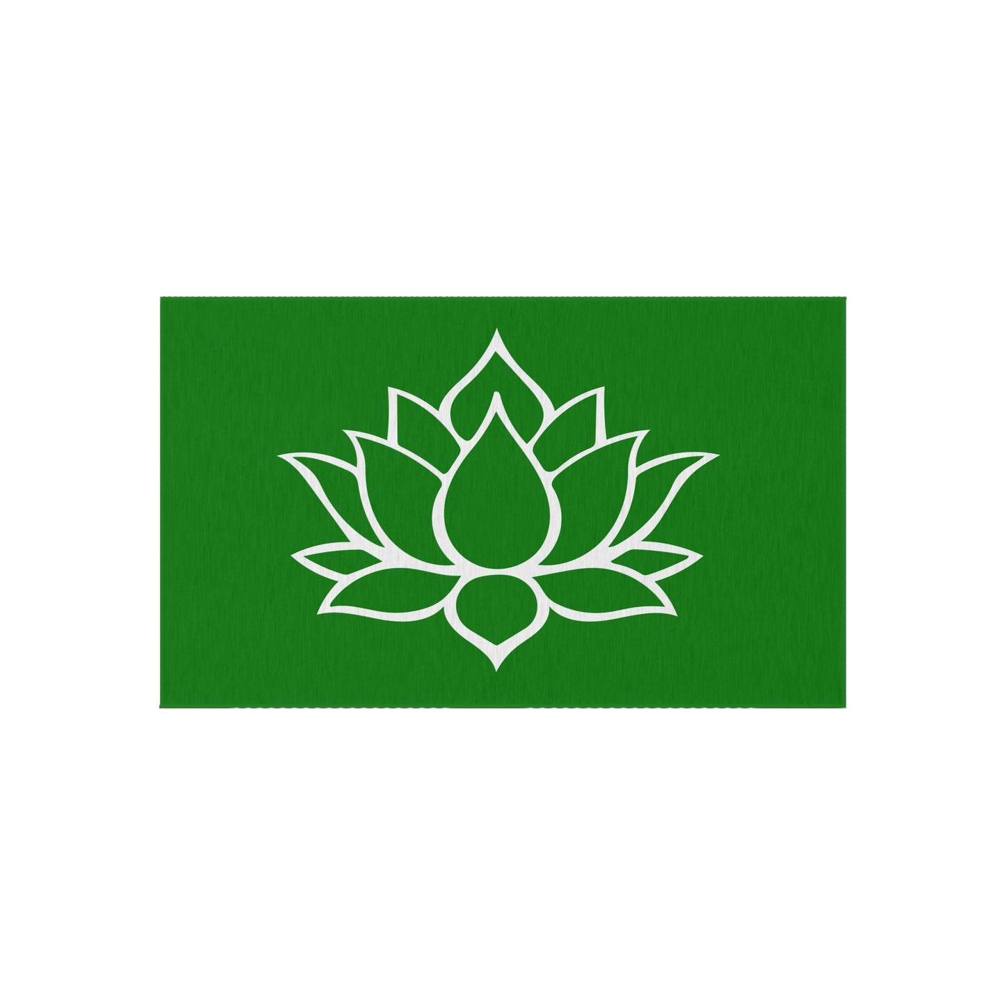 Zen Chenille Outdoor Rug with No-Skid Backing Cozy Lotus Blossom Outdoor Carpet Patio Decor Gazebo Rug Pool Area Decor Outdoor Kitchen Rug