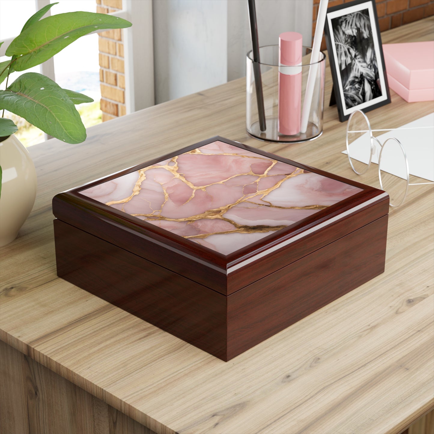 Unique Jewelry Box Trinket Box Bedroom Dresser Decor Vanity Gift Box - 3 colors to choose from