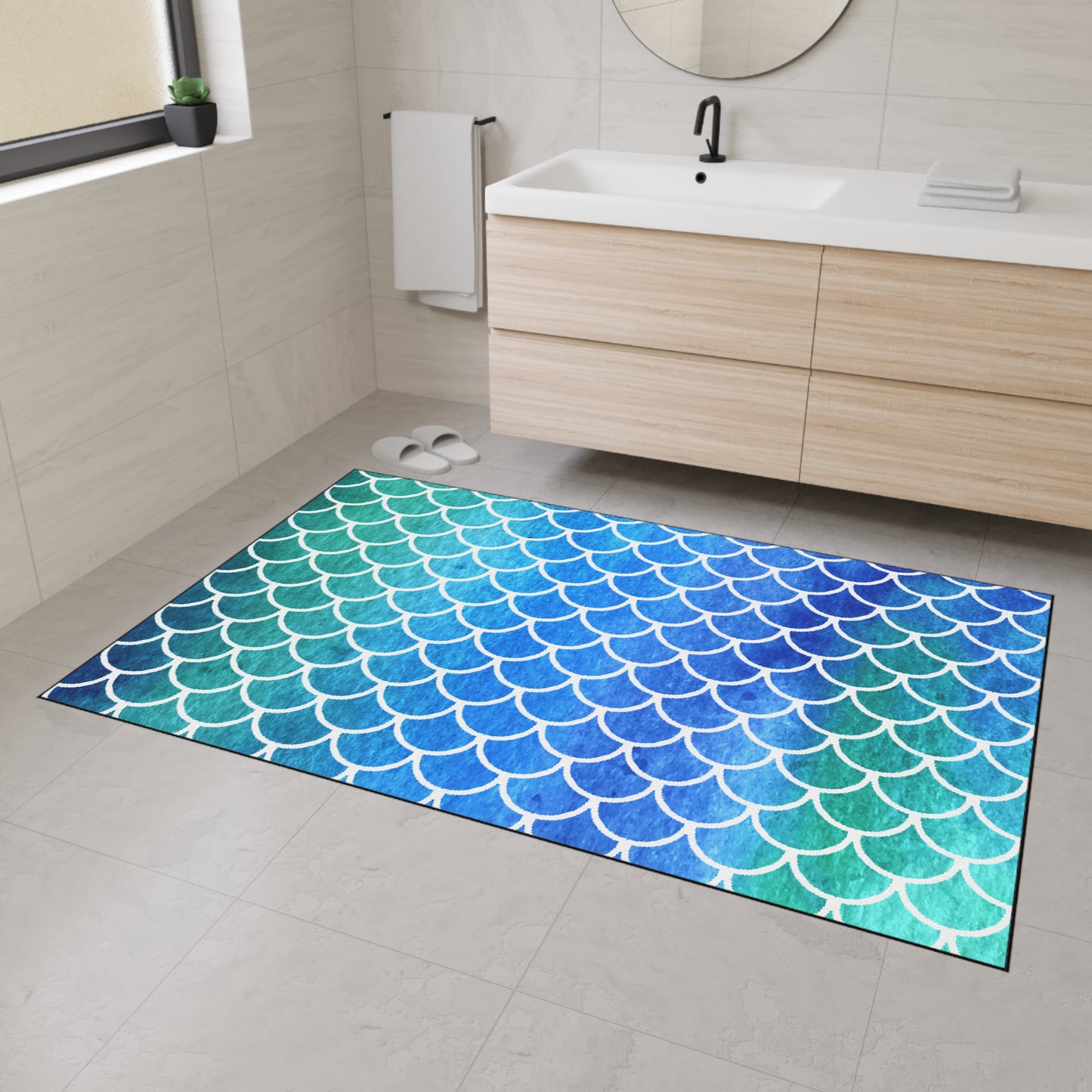 Decorative Heavy Duty Non-Slip Floor Mat Stylish Design Perfect for Entryway Kitchen Décor Beachy Rug Tropical Bathroom Floor Door Mat
