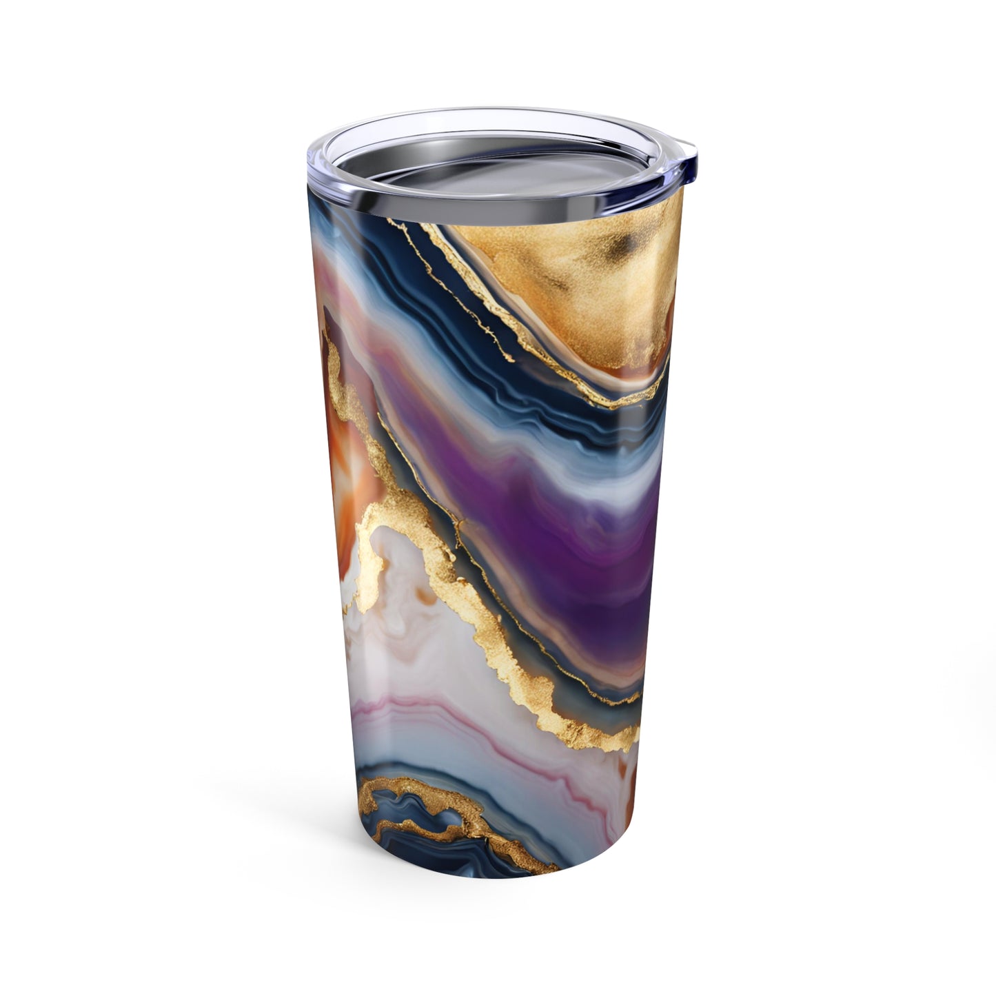 Colorful Agate Chalcedony Mineral Design 20 oz Tumbler Nature Lover Gift Geology Rock Lover Insulated Stainless Hot or Cold Tumbler