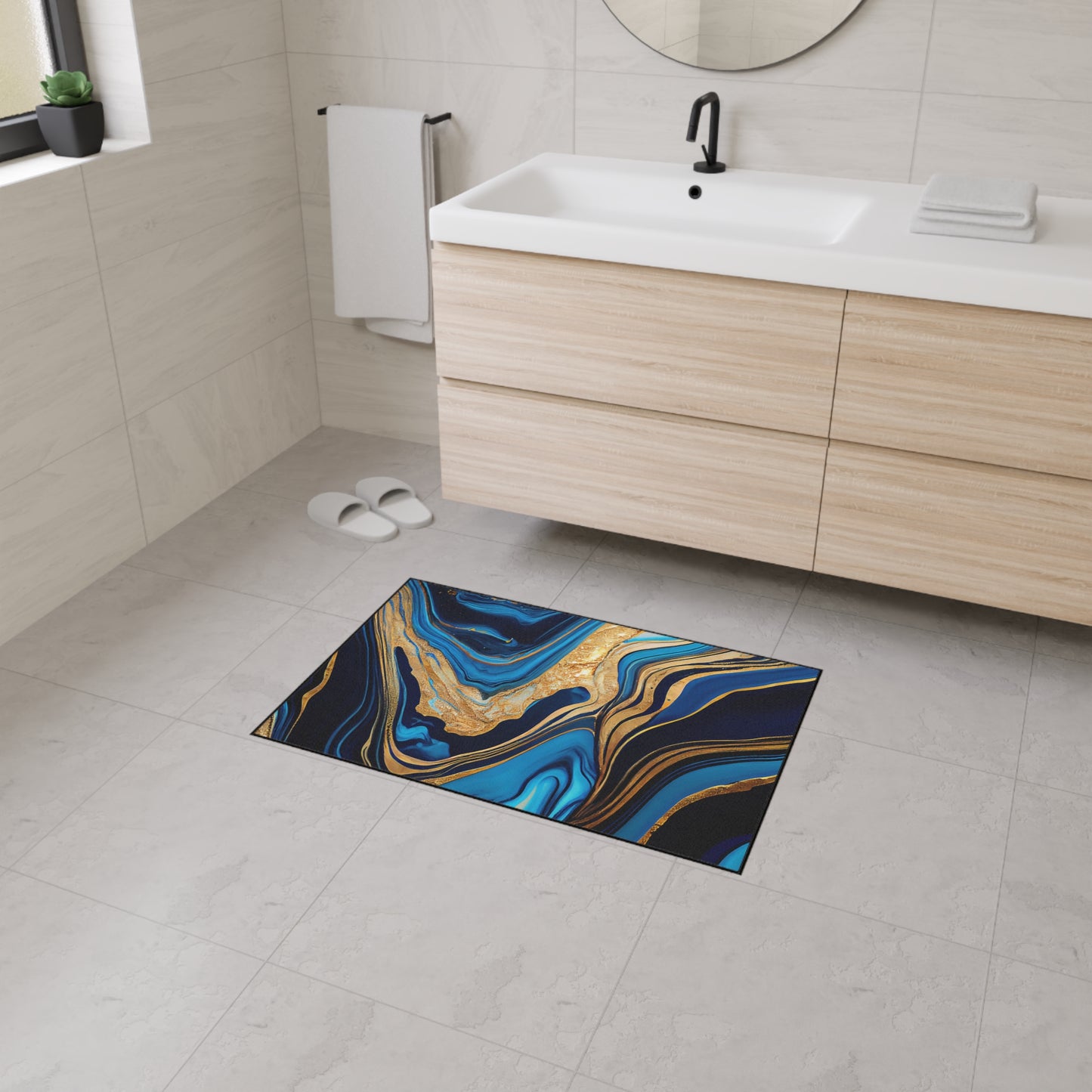 Decorative Heavy Duty Non-Slip Floor Mat Stylish Design Perfect for Entryway Kitchen Décor Garage Rug Coffee Bar Bathroom Floor Door Mat