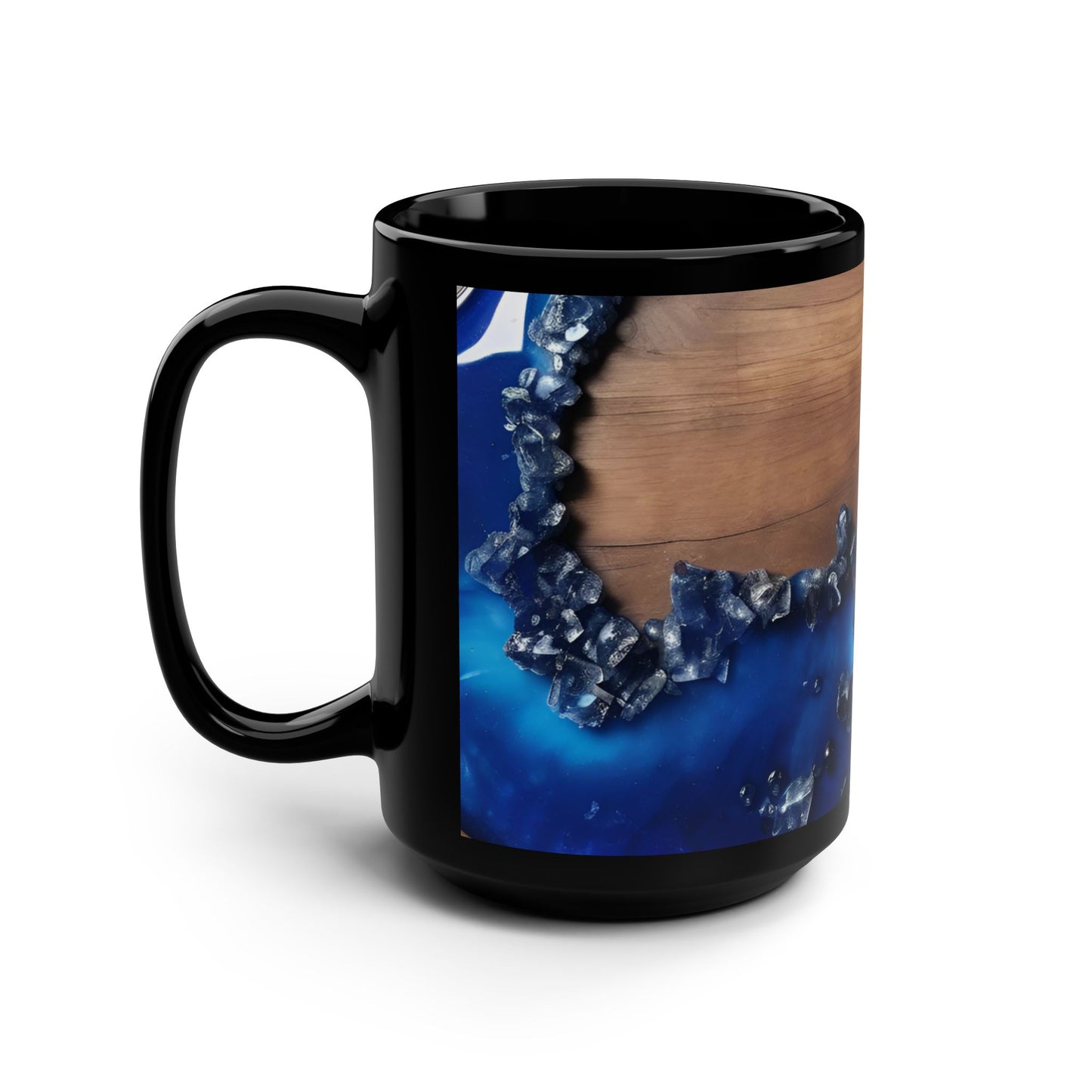 Ceramic Coffee Mug Wood-Inspired Image Nature Lover Ceramic Teacup Wood Lover Gift Colorful Unique Wave-look 15oz Ceramic Mug
