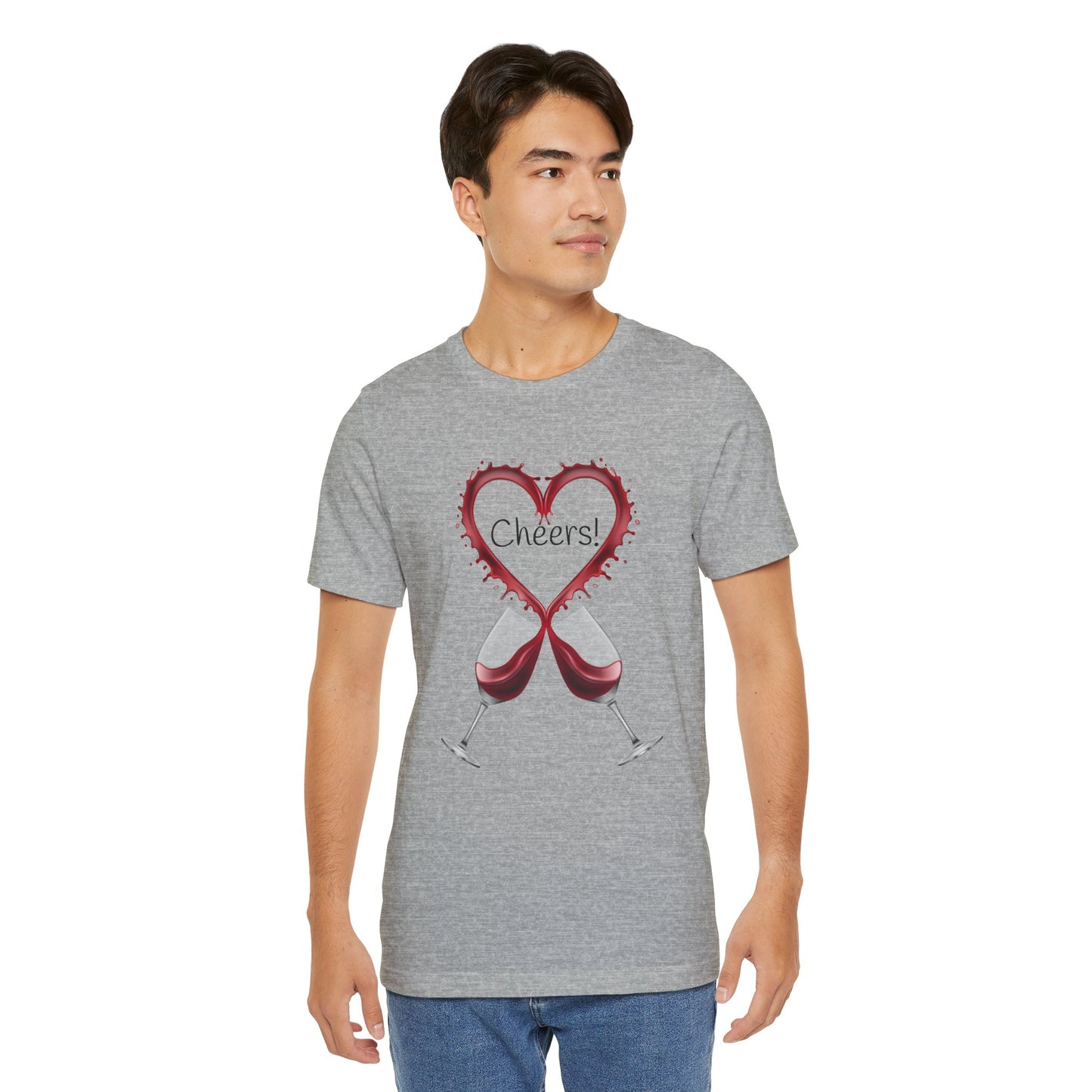Red Wine Glass Cheers T-Shirt | Foodie Wine Lover Unisex Culinary Gift Tee
