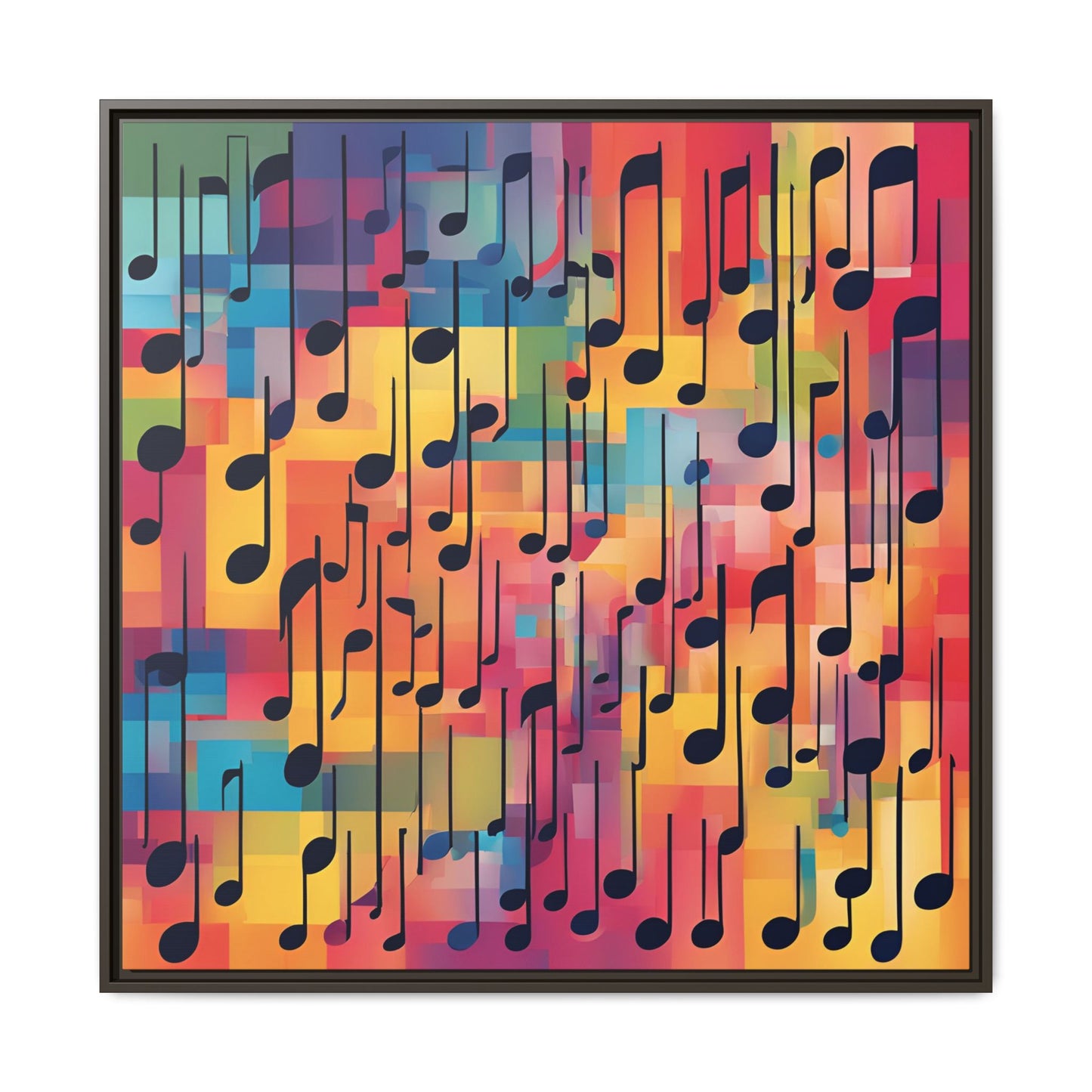 Modern Music-Themed Print Abstract Design Unique Framed Canvas Print Treble Clef Note Wall Art Music Lover Gift Decor 3 frame colors