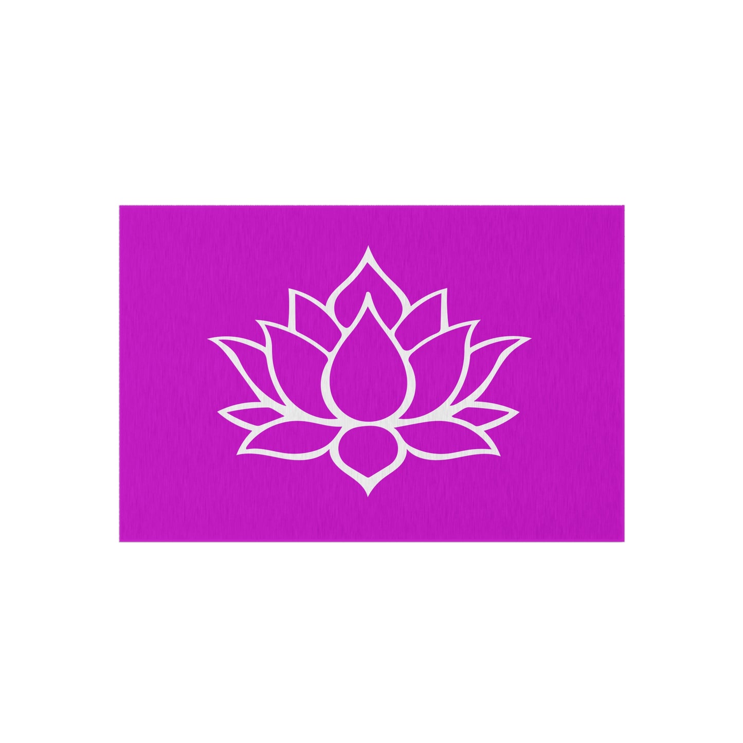 Zen Chenille Outdoor Rug with No-Skid Backing Cozy Outdoor Carpet Lotus Blossom Patio Decor Gazebo Rug Pool Area Decor Outdoor Kitchen Rug