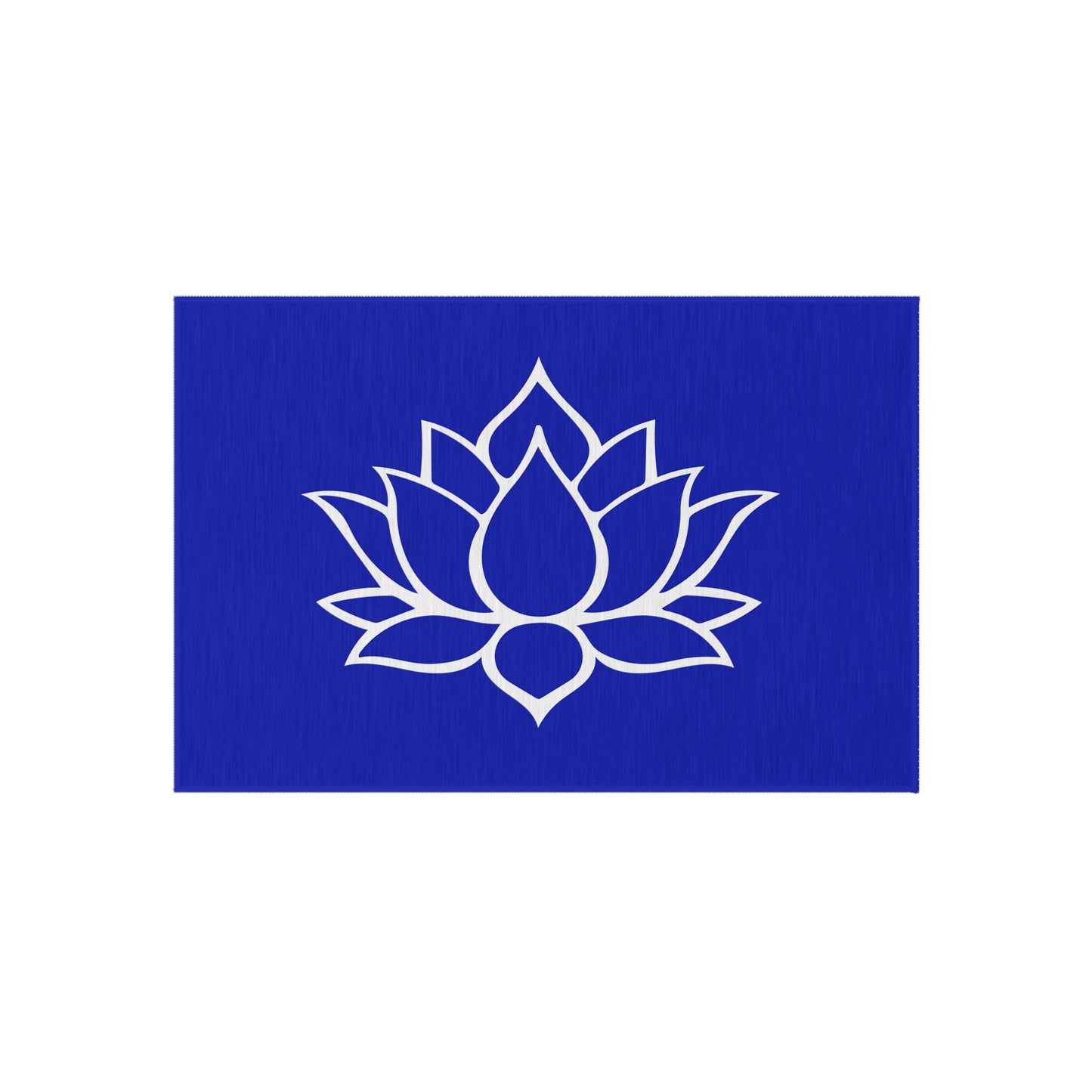 Zen Chenille Outdoor Rug with No-Skid Backing Cozy Lotus Blossom Outdoor Carpet Patio Decor Gazebo Rug Pool Area Decor Outdoor Kitchen Rug