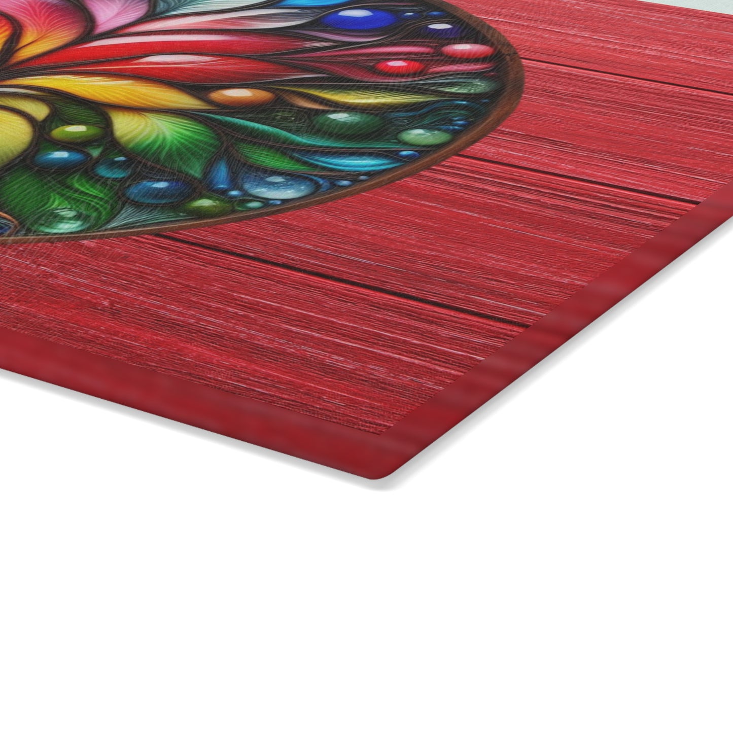 Glass Kitchen Decor Glass Cutting Board Serving Tray with Tree of Life Design Cutting Board Gift for Home Cook Glass Charcuterie Board