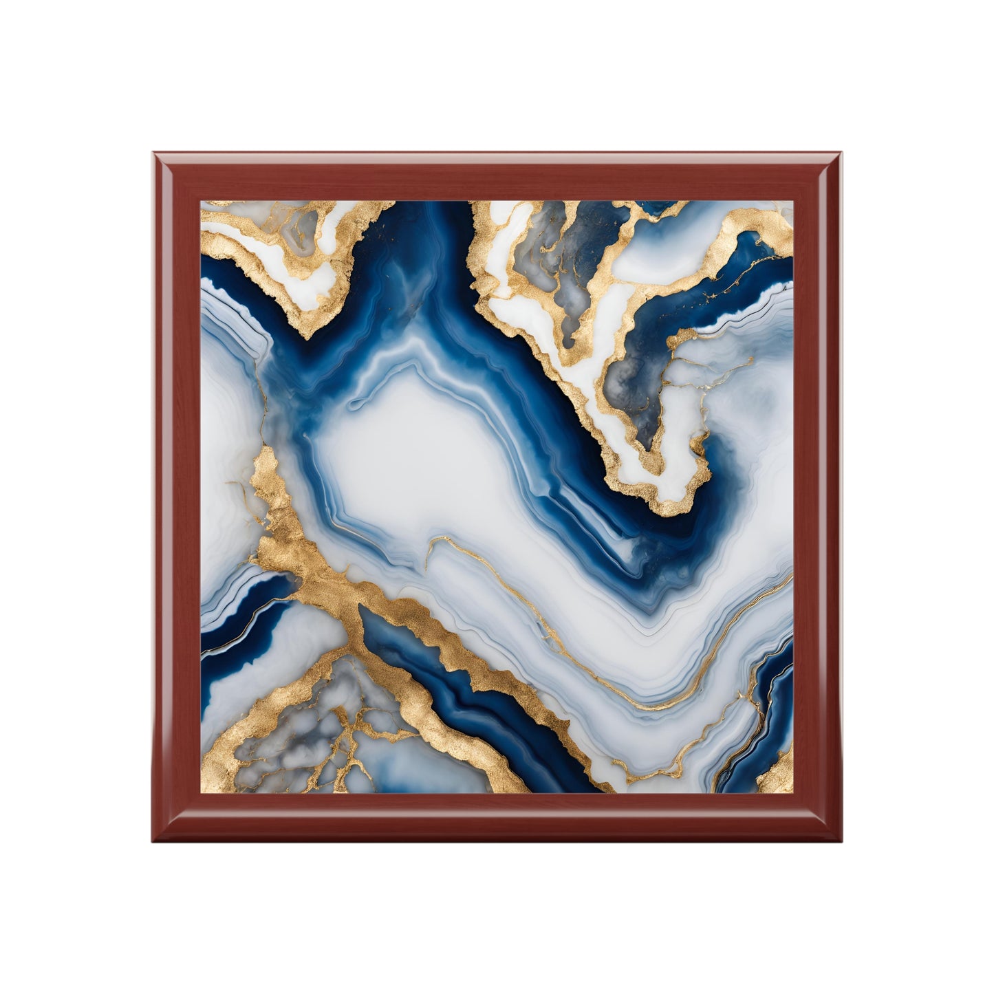 Unique Art Print Design Jewelry Box Trinket Box Bedroom Dresser Decor Vanity Gift Box - 3 colors to choose from