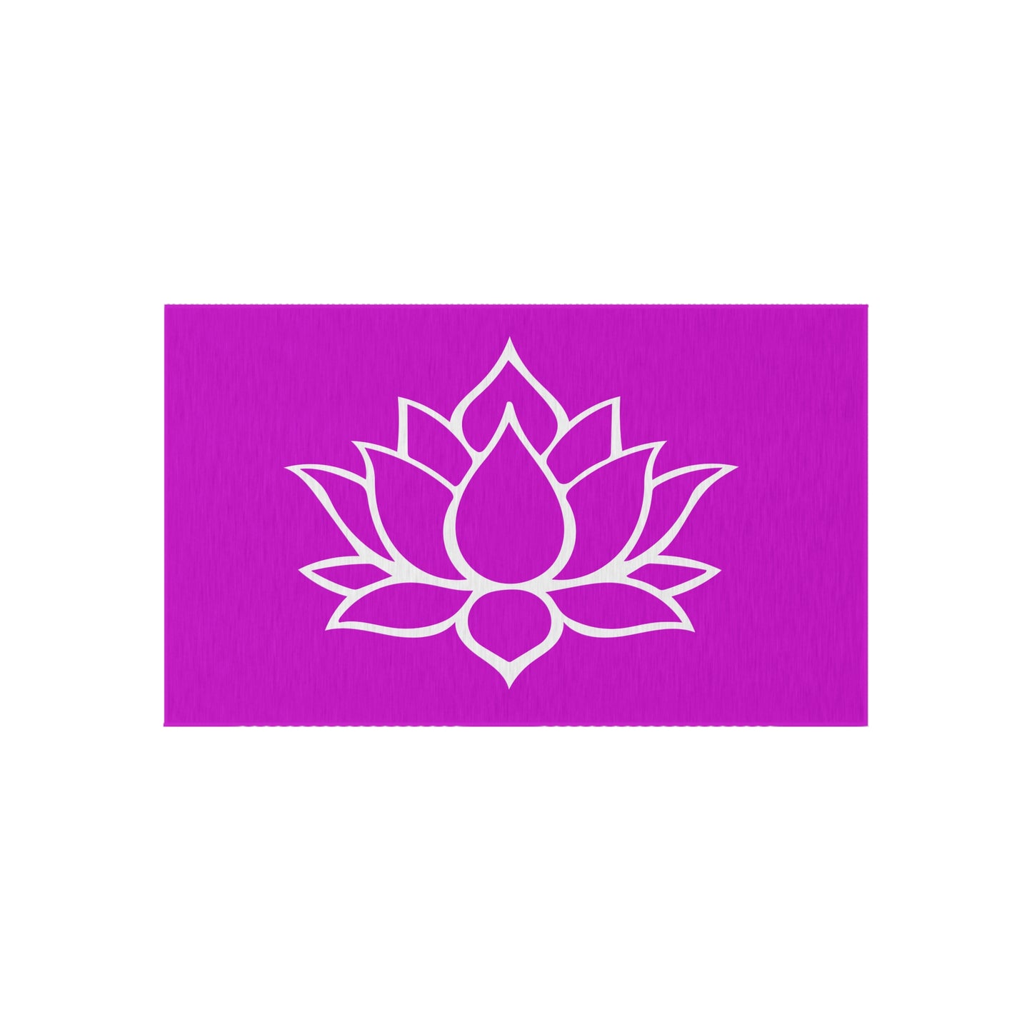 Zen Chenille Outdoor Rug with No-Skid Backing Cozy Outdoor Carpet Lotus Blossom Patio Decor Gazebo Rug Pool Area Decor Outdoor Kitchen Rug