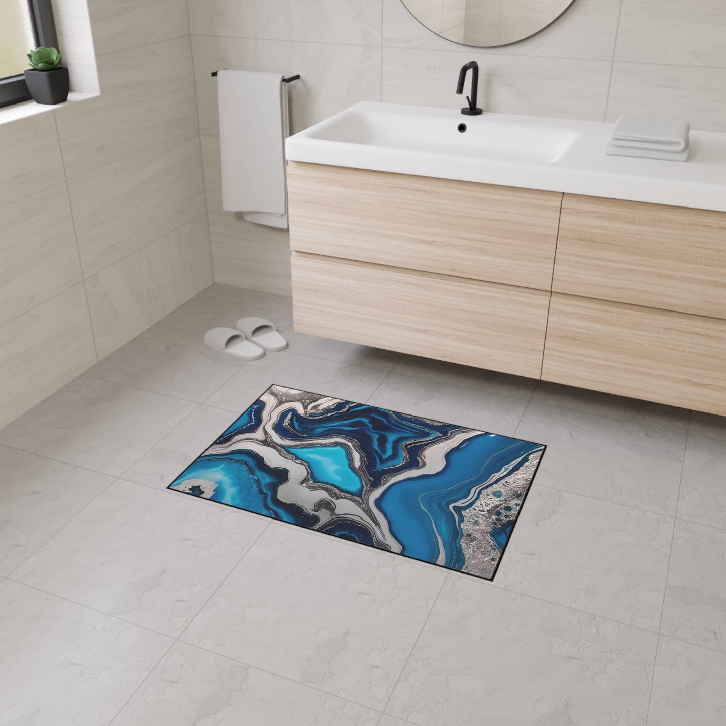 Decorative Heavy Duty Non-Slip Floor Mat Stylish Design Perfect for Entryway Kitchen Décor Garage Rug Coffee Bar Bathroom Floor Door Mat