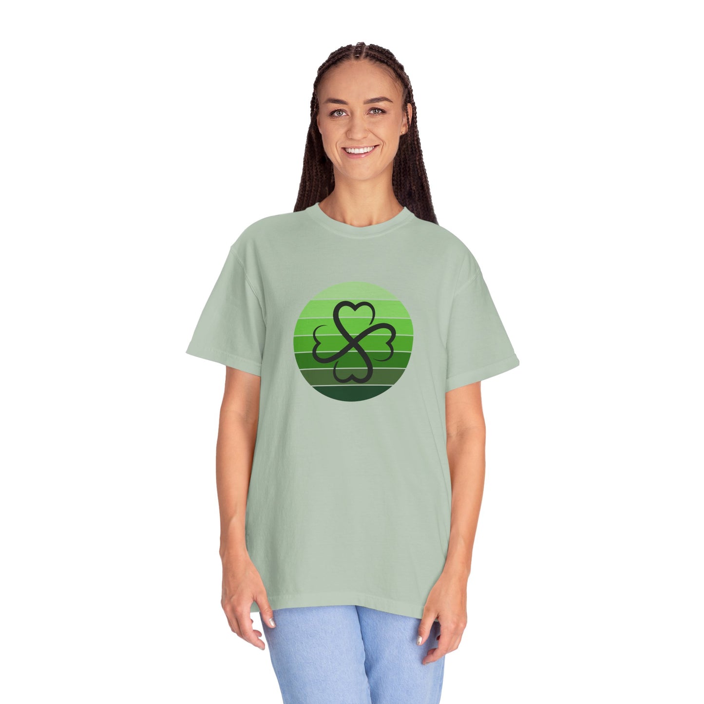 St. Patrick's Day T-Shirt Unisex Comfort Colors Relaxed Fit Garment-Dyed Tee 4 Leaf Clover Shirt Irish Themed Gift