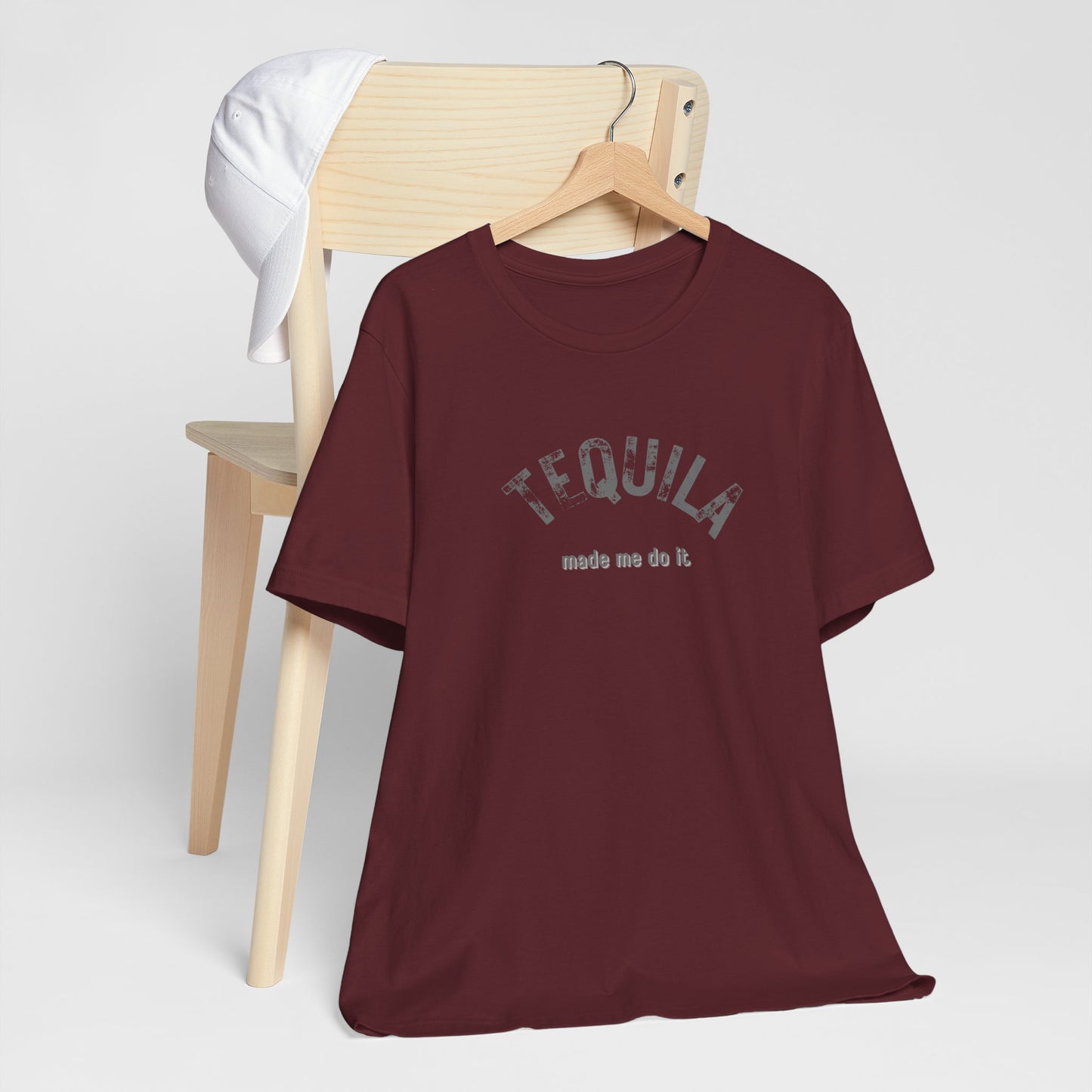 Tequila Made Me Do It T-Shirt | Unisex Funny Foodie Shirt | Alcohol Tee | Bar Humor Happy Hour Shirt