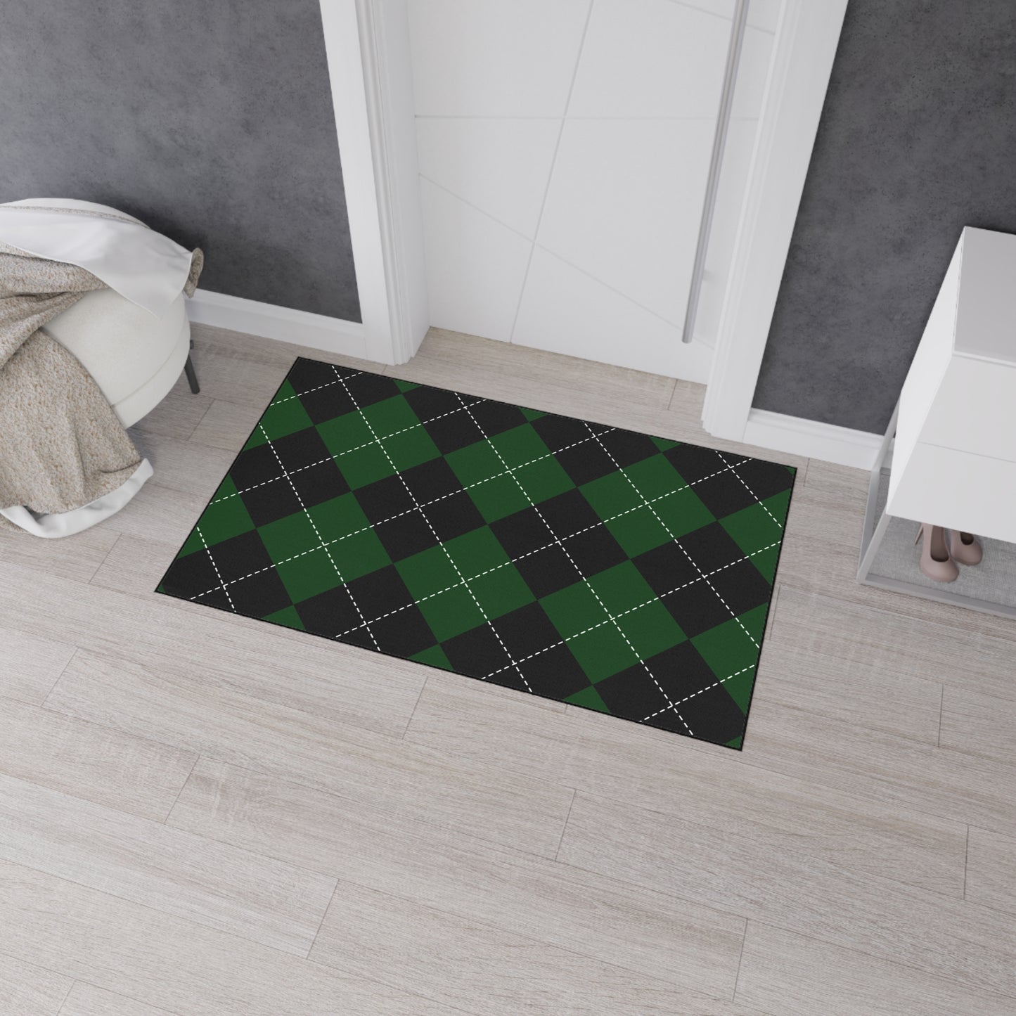 Decorative Heavy Duty Non-Slip Floor Mat Stylish Design Perfect for Entryway Kitchen Décor Garage Rug Coffee Bar Bathroom Floor Door Mat