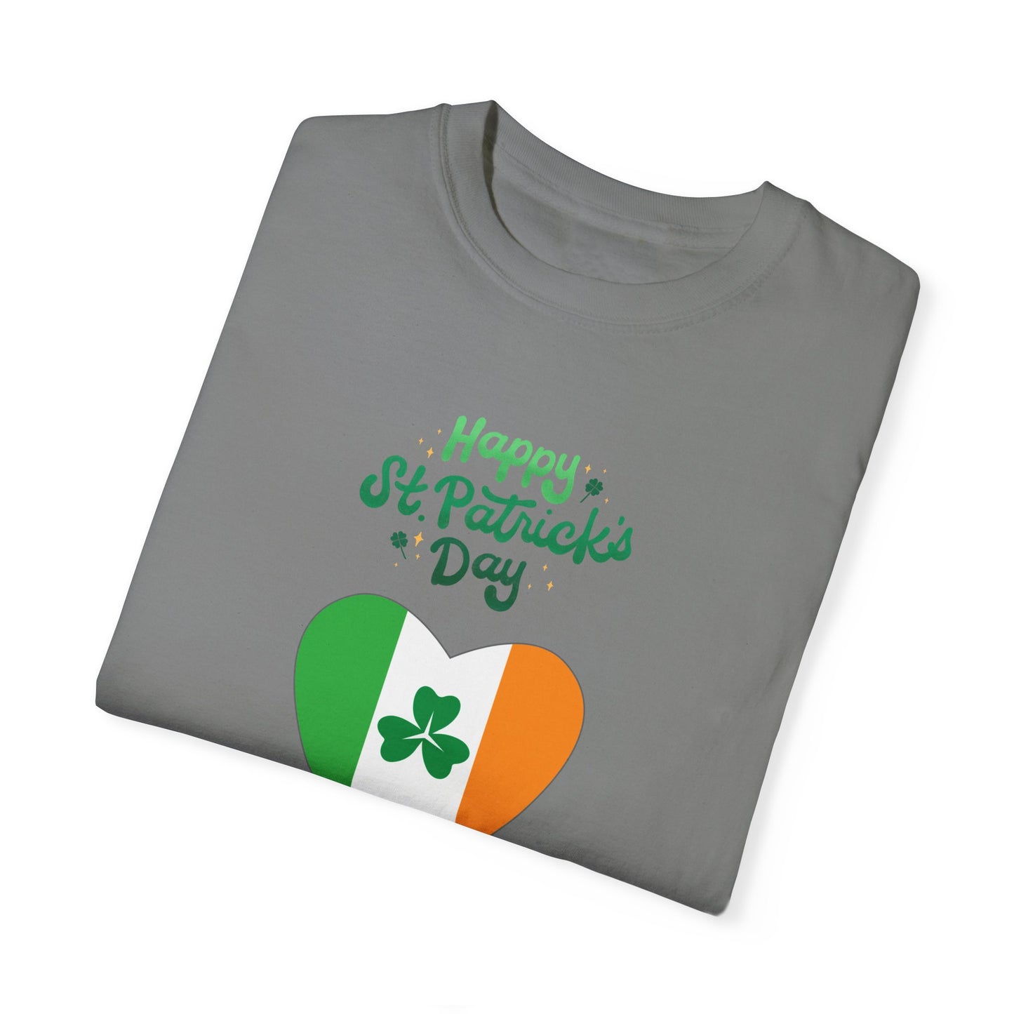St. Patrick's Day T-Shirt Unisex Comfort Colors Relaxed Fit Garment-Dyed Tee 4 Leaf Clover Shirt Irish Themed Gift