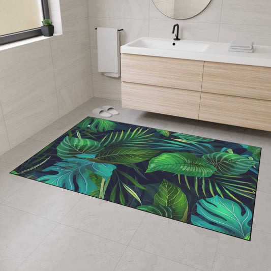 Decorative Heavy Duty Non-Slip Floor Mat Stylish Design Perfect for Entryway Kitchen Décor Beachy Hawaiian Rug Tropical Bathroom Floor