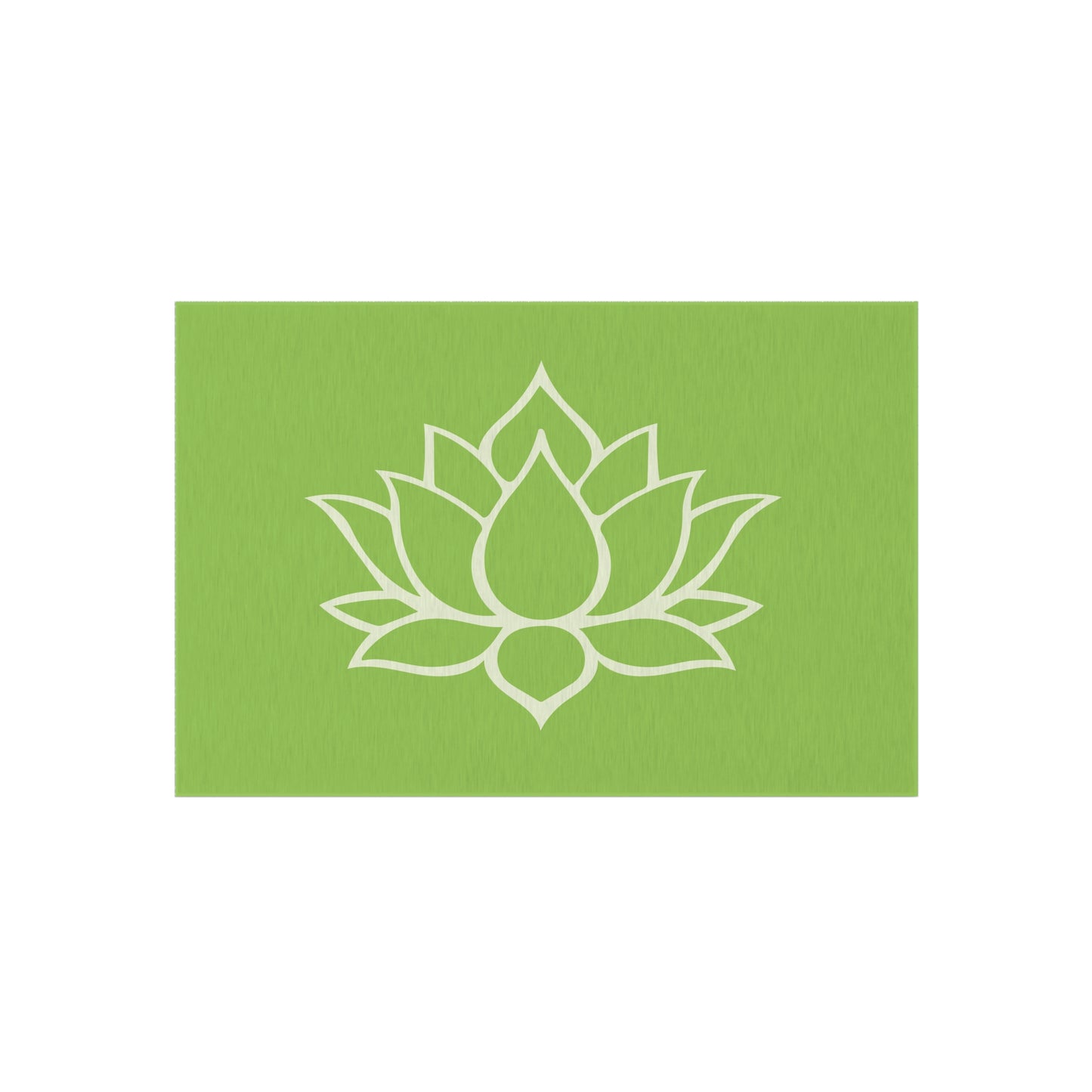 Zen Chenille Outdoor Rug with No-Skid Backing Cozy Outdoor Carpet Lotus Blossom Patio Decor Gazebo Rug Pool Area Floral Outdoor Kitchen Rug