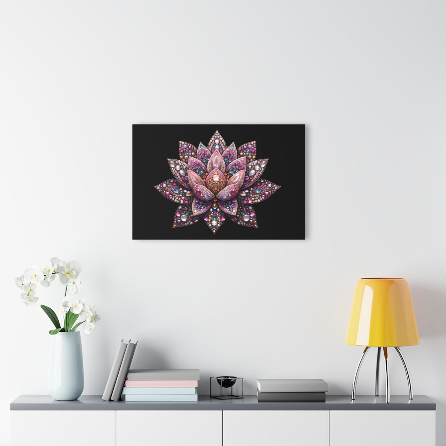 Large Lotus Blossom Floral Design Acrylic Print with French Cleat Nature Lover Wall Art Flower Lover Gift Artwork Modern Garden Home Decor