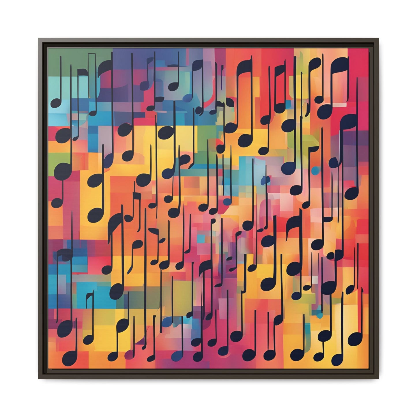 Modern Music-Themed Print Abstract Design Unique Framed Canvas Print Treble Clef Note Wall Art Music Lover Gift Decor 3 frame colors