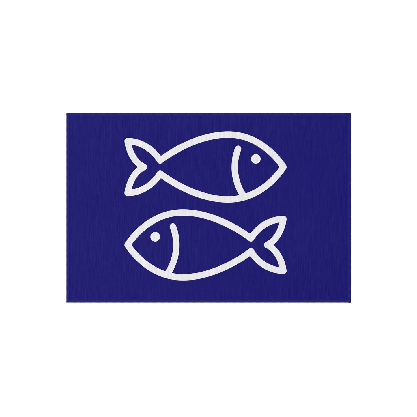 Chenille Outdoor Rug with No-Skid Backing Cozy Fishy Outdoor Carpet Patio Decor Gazebo Rug Pool Area Decor Outdoor Kitchen Carpet