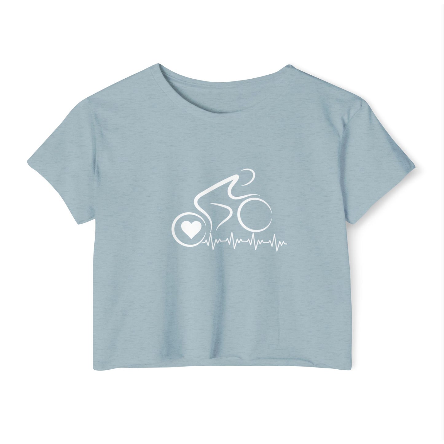 Bicycle Cycling Biking Shirt Unique Modern Bike Shirt Cycling Gift Cyclist Women's Spin Class Crop Top