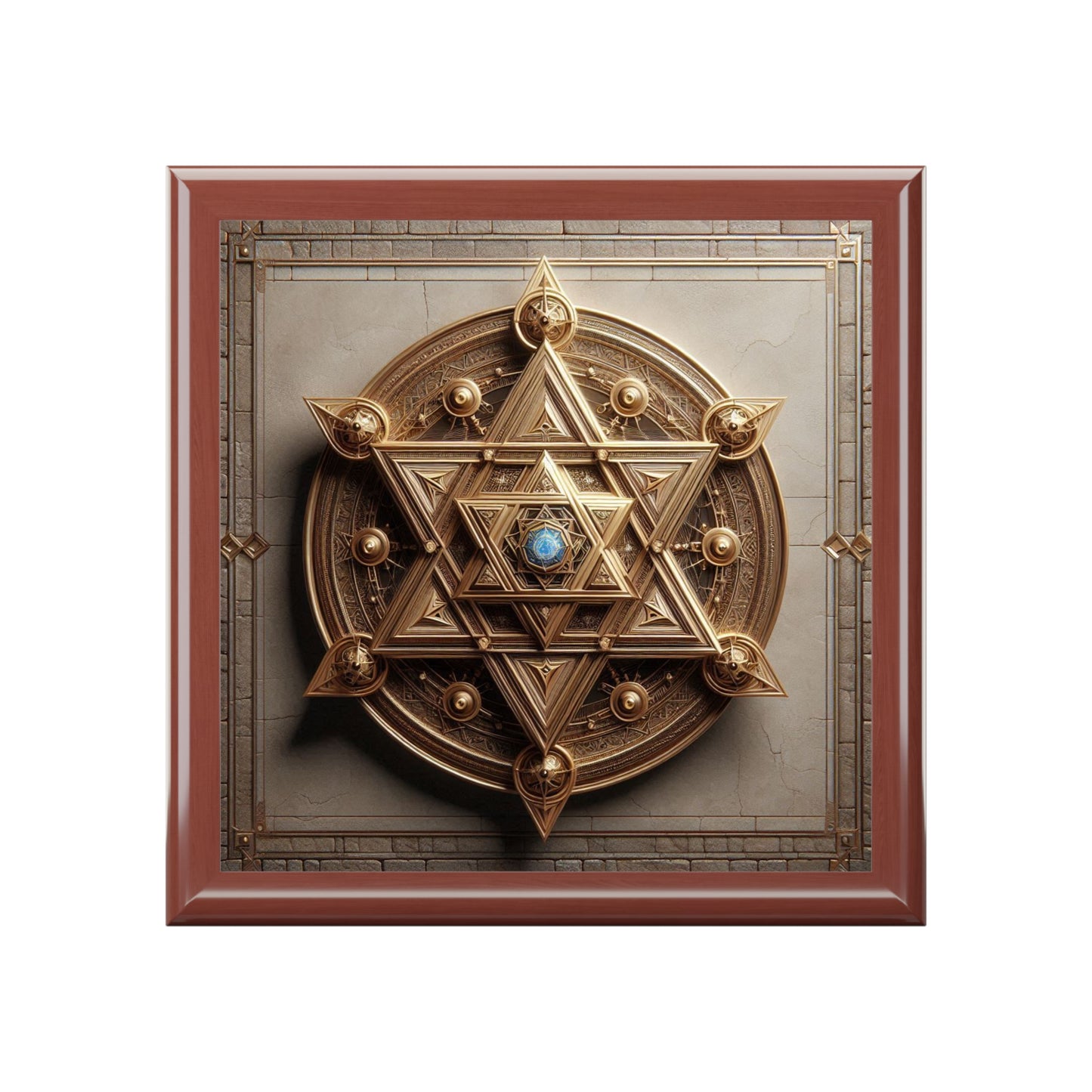 Star of David Wood Jewelry Box Handcrafted Holiday Trinket Rustic Keepsake Gift for Him Her Festive Vanity Storage Hanukkah Decor