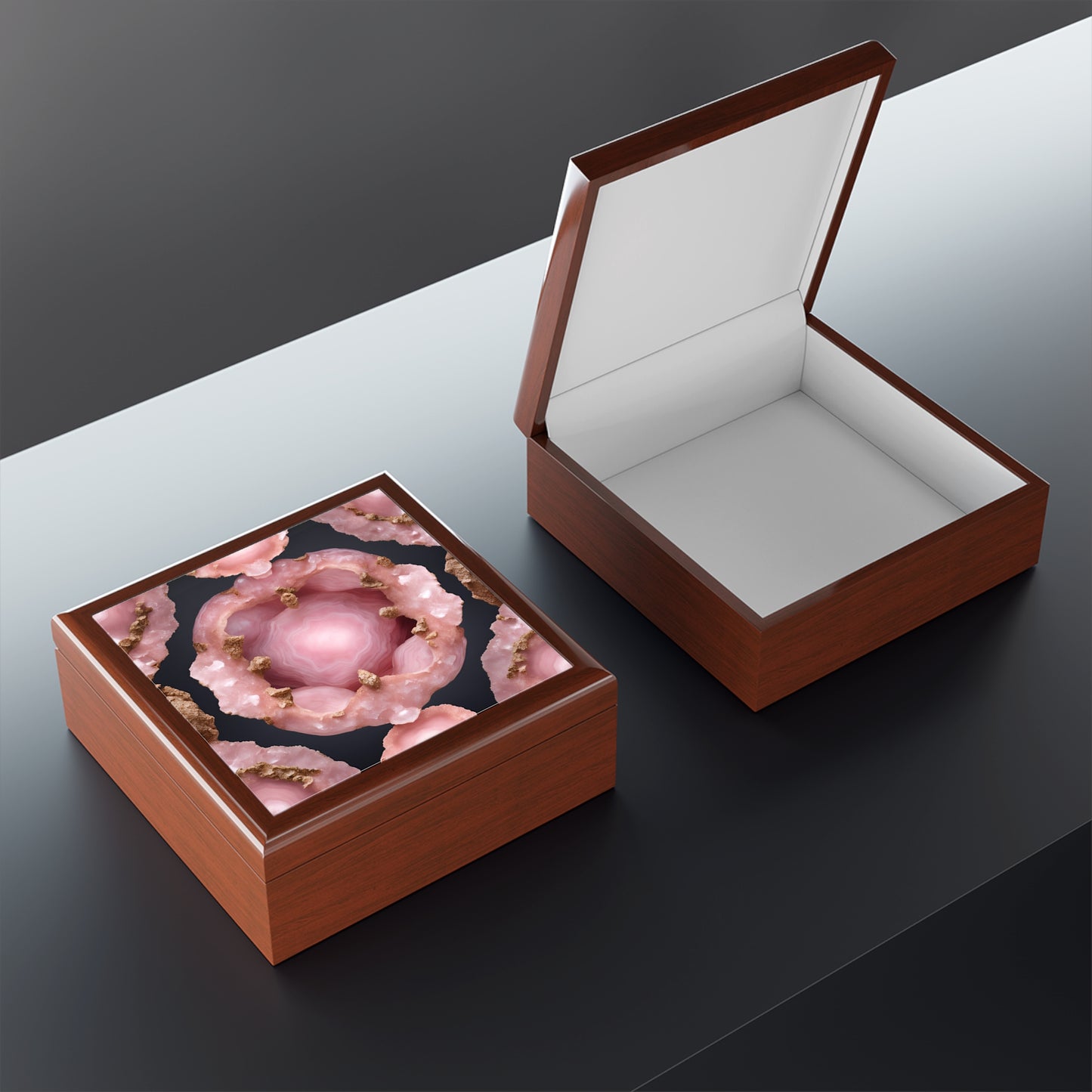 Unique Jewelry Box Trinket Box Bedroom Dresser Decor Vanity Gift Box - 3 colors to choose from