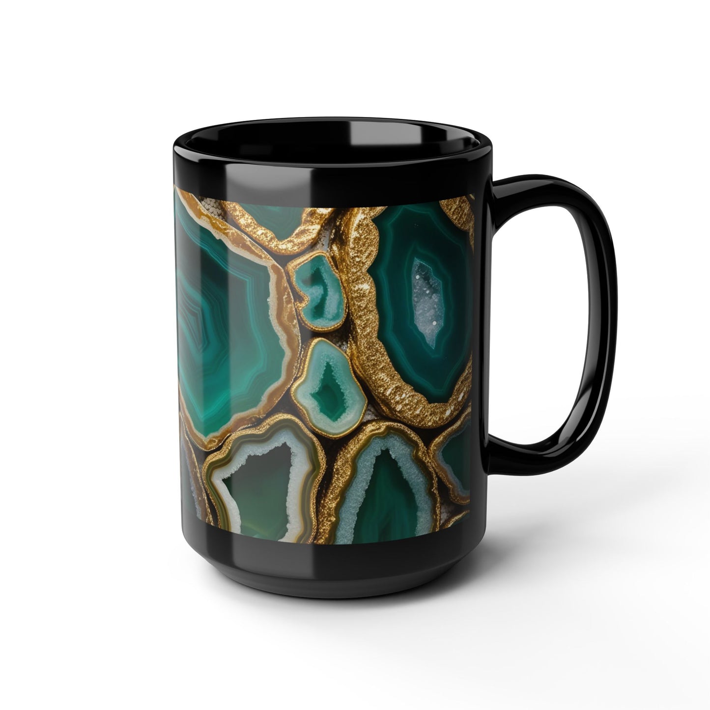 Ceramic Coffee Mug Quartz-Inspired Image Agate Nature Rock Lover Ceramic Tea Cup Gemstone Lover Geode Agate Look Ceramic Mug