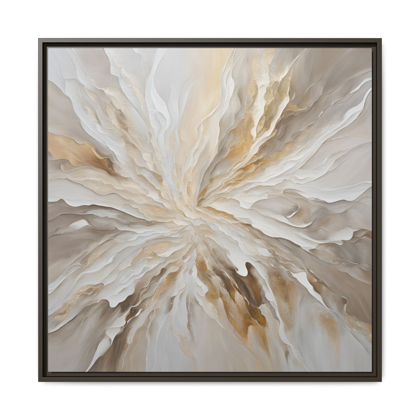 Modern Abstract Floral Design Unique Framed Canvas Wall Art Starburst Gift Nature Lover Gift Garden Lover Gift 3 frame colors