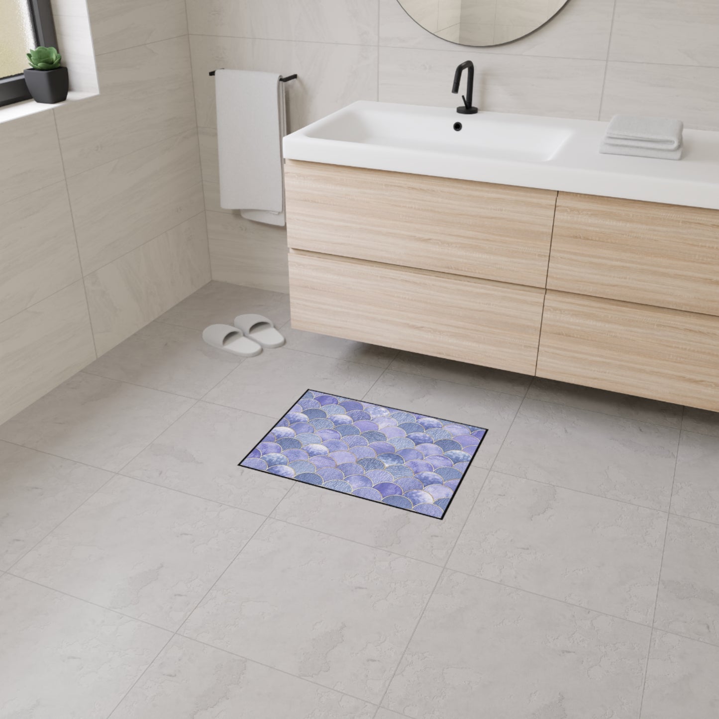 Decorative Heavy Duty Non-Slip Floor Mat Stylish Design Perfect for Entryway Kitchen Décor Garage Rug Tropical Bathroom Floor Door Mat