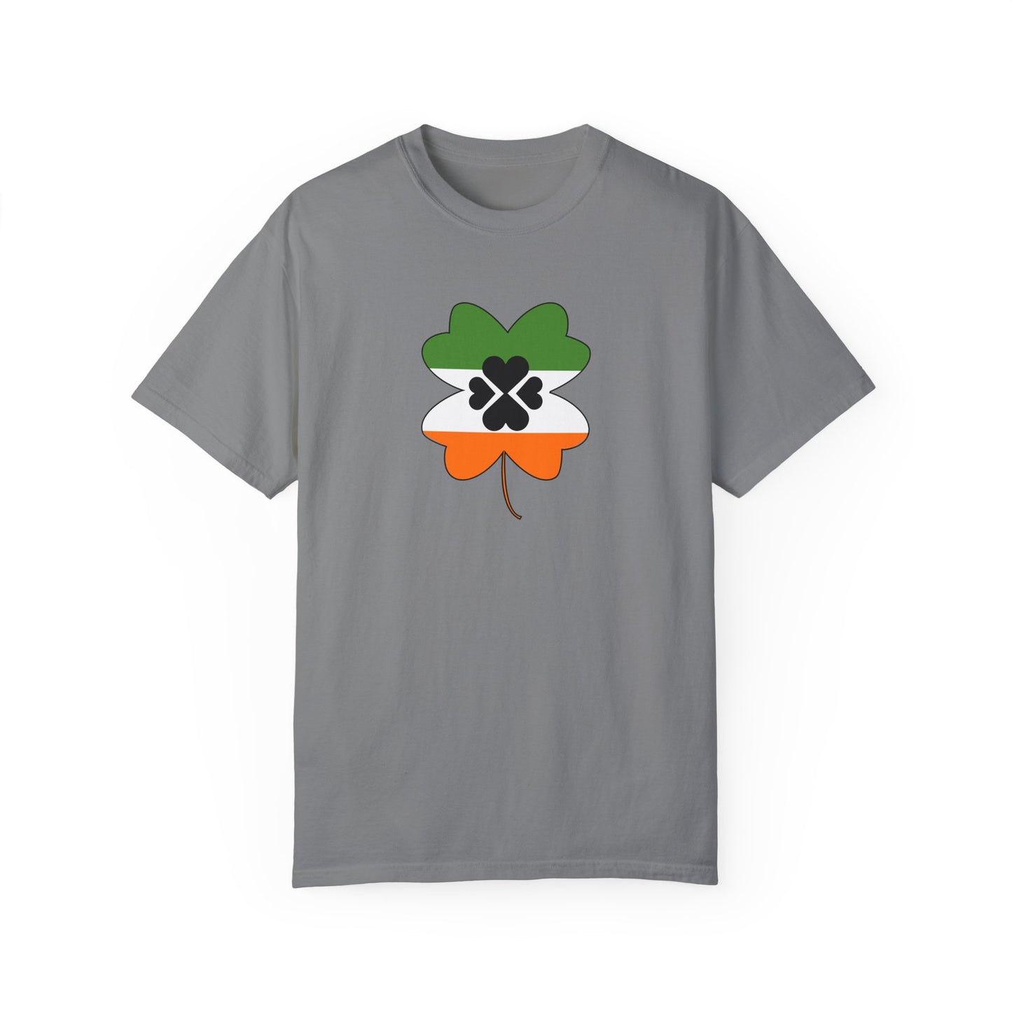 St. Patrick's Day T-Shirt Unisex Comfort Colors Relaxed Fit Garment-Dyed Tee 4 Leaf Clover Shirt Irish Themed Gift