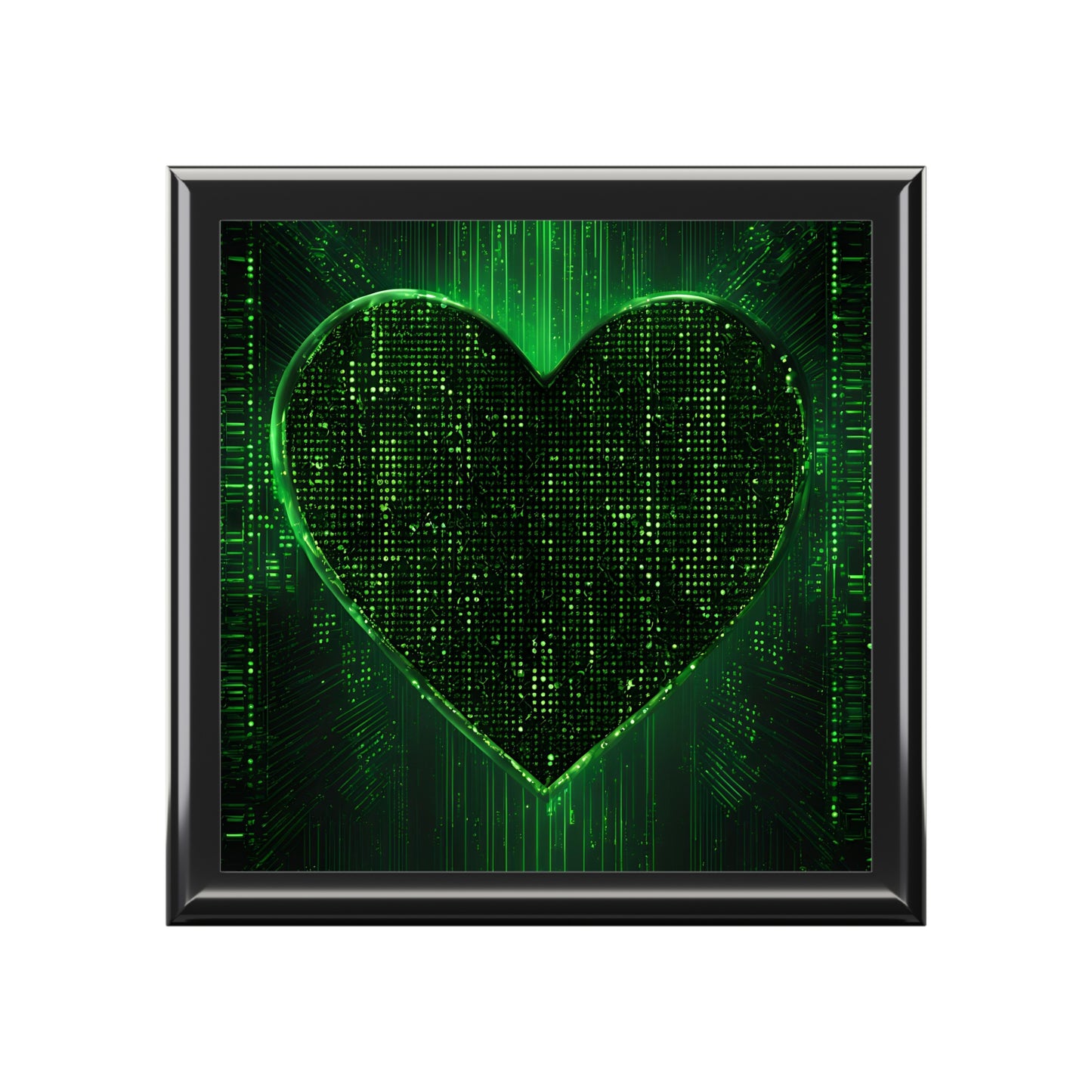 Unique Computer Matrix Art Print Design Jewelry Box Trinket Box Bedroom Dresser Decor Vanity Gift Box - 3 colors to choose from
