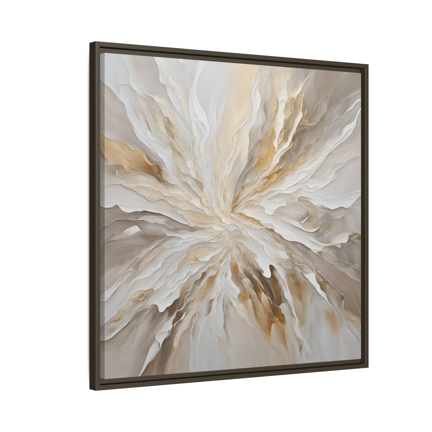 Modern Abstract Floral Design Unique Framed Canvas Wall Art Starburst Gift Nature Lover Gift Garden Lover Gift 3 frame colors