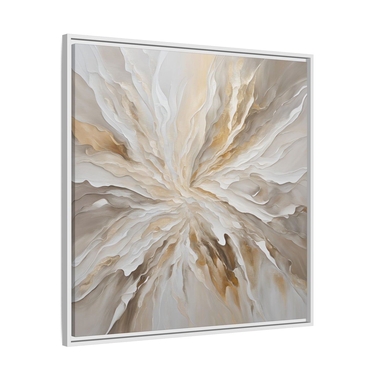 Modern Abstract Floral Design Unique Framed Canvas Wall Art Starburst Gift Nature Lover Gift Garden Lover Gift 3 frame colors