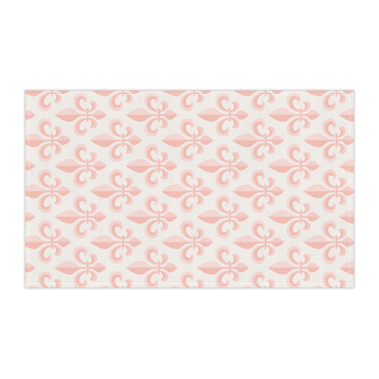 Fleur de Lis Kitchen Tea Towel Pastel Dish Towel Durable Hand Towel Gift for Flower Lover Whimsical Home Decor Kitchen Cotton Twill