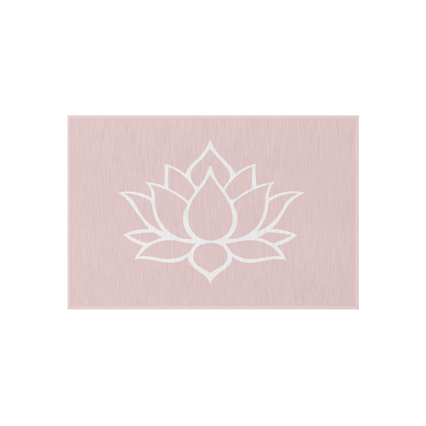 Zen Chenille Outdoor Rug with No-Skid Backing Cozy Outdoor Carpet Lotus Blossom Patio Decor Gazebo Rug Pool Area Decor Outdoor Kitchen Rug