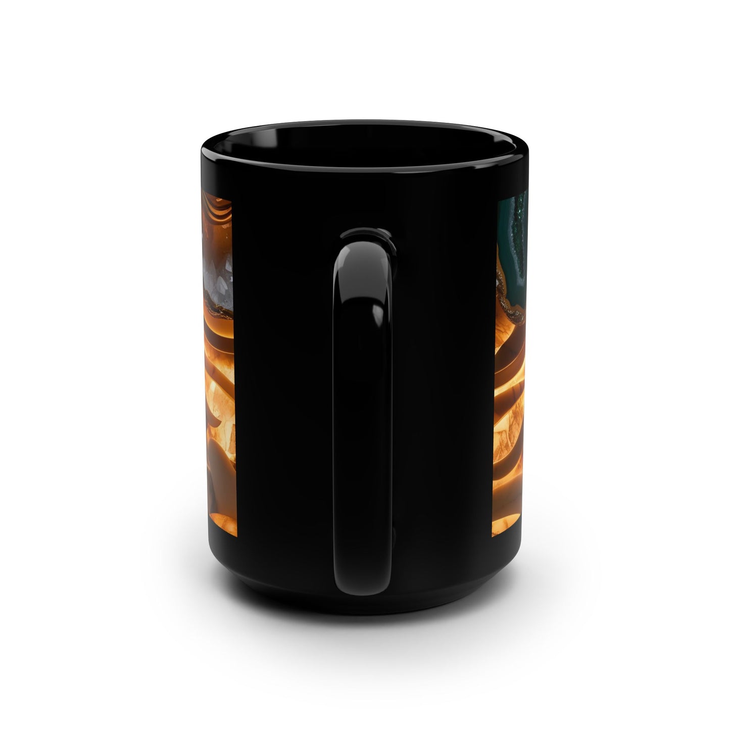Ceramic Coffee Mug Geode-Inspired Image Nature Lover Ceramic Teacup Gardener Gift Agate-look Rock Lover 15oz Mug