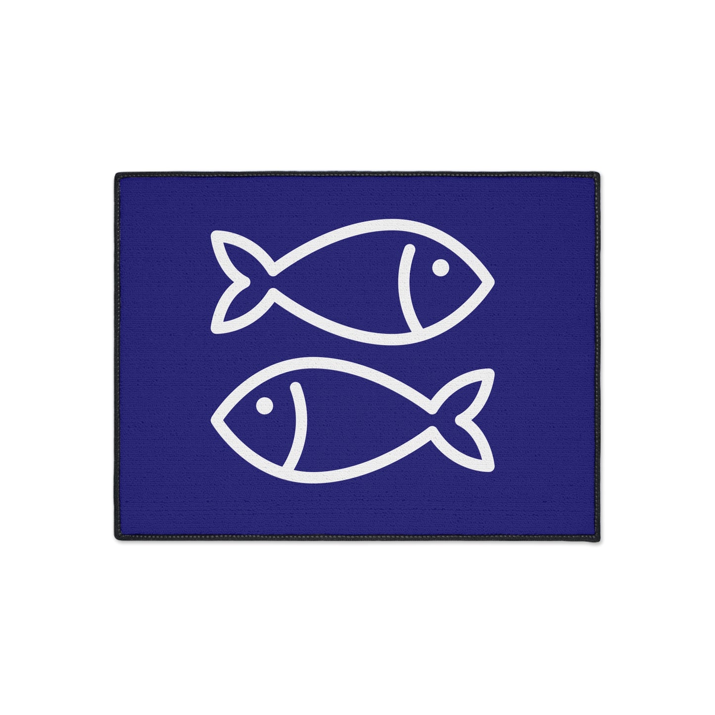 Decorative Heavy Duty Non-Slip Floor Mat Stylish Design Perfect for Entryway Kitchen Décor Blue Fish Design Rug Bathroom Mat