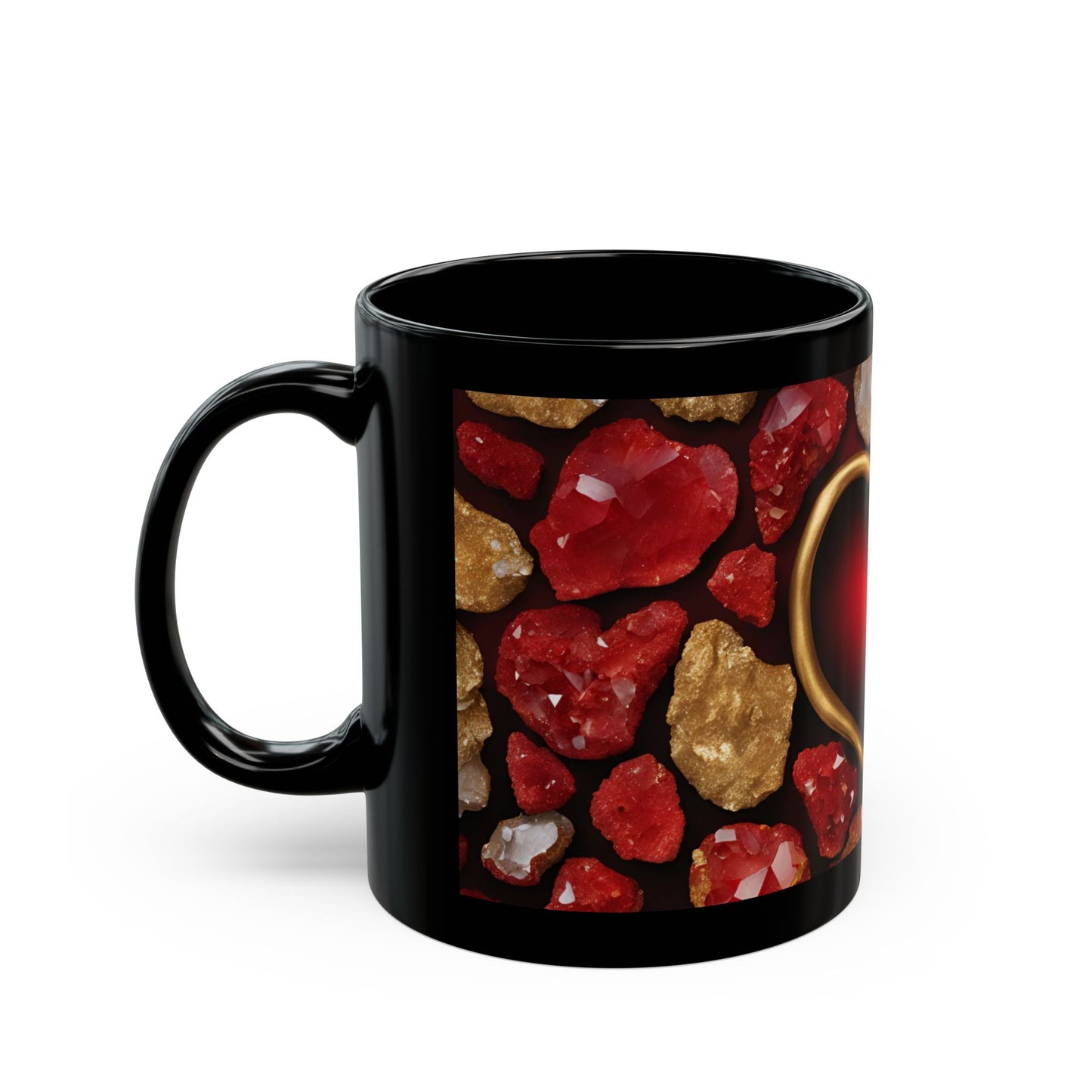 Heart Shaped Crystal Geode Design Coffee Tea Hot Chocolate Mug Valentine's Day Gift for Her Nature Lover Gift Geology Rock Lover Gift
