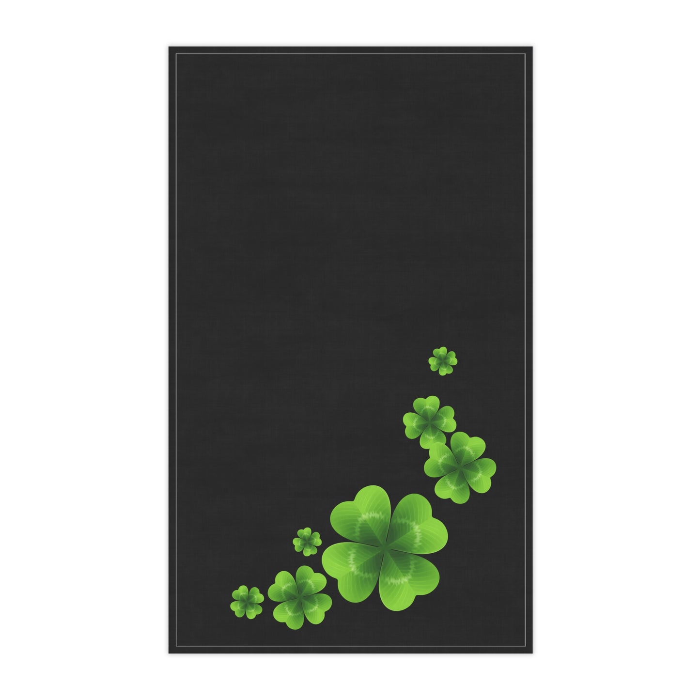 4-Leaf Clover Kitchen Tea Towel Pastel Dish Towel Durable Hand Towel Gift for Her Whimsical Home Decor Decorative Kitchen Cotton Twill